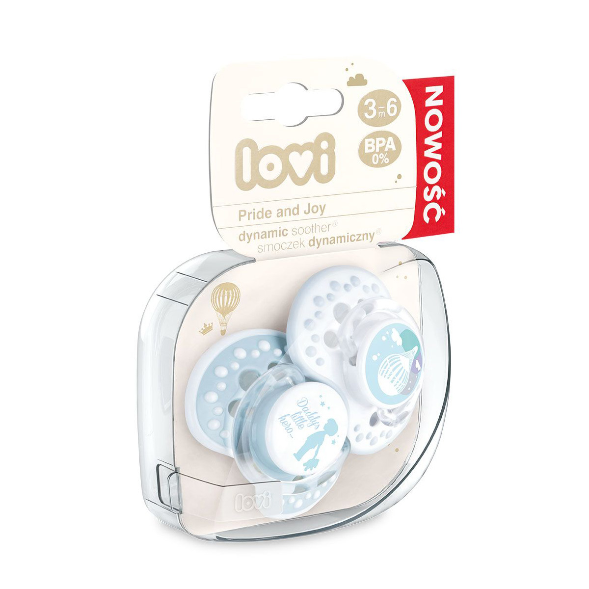 

Пустушка LOVI силіконова динамічна PRIDE&JOY 3-6 м. 2 шт. PRIDE&JOY 22-845boy