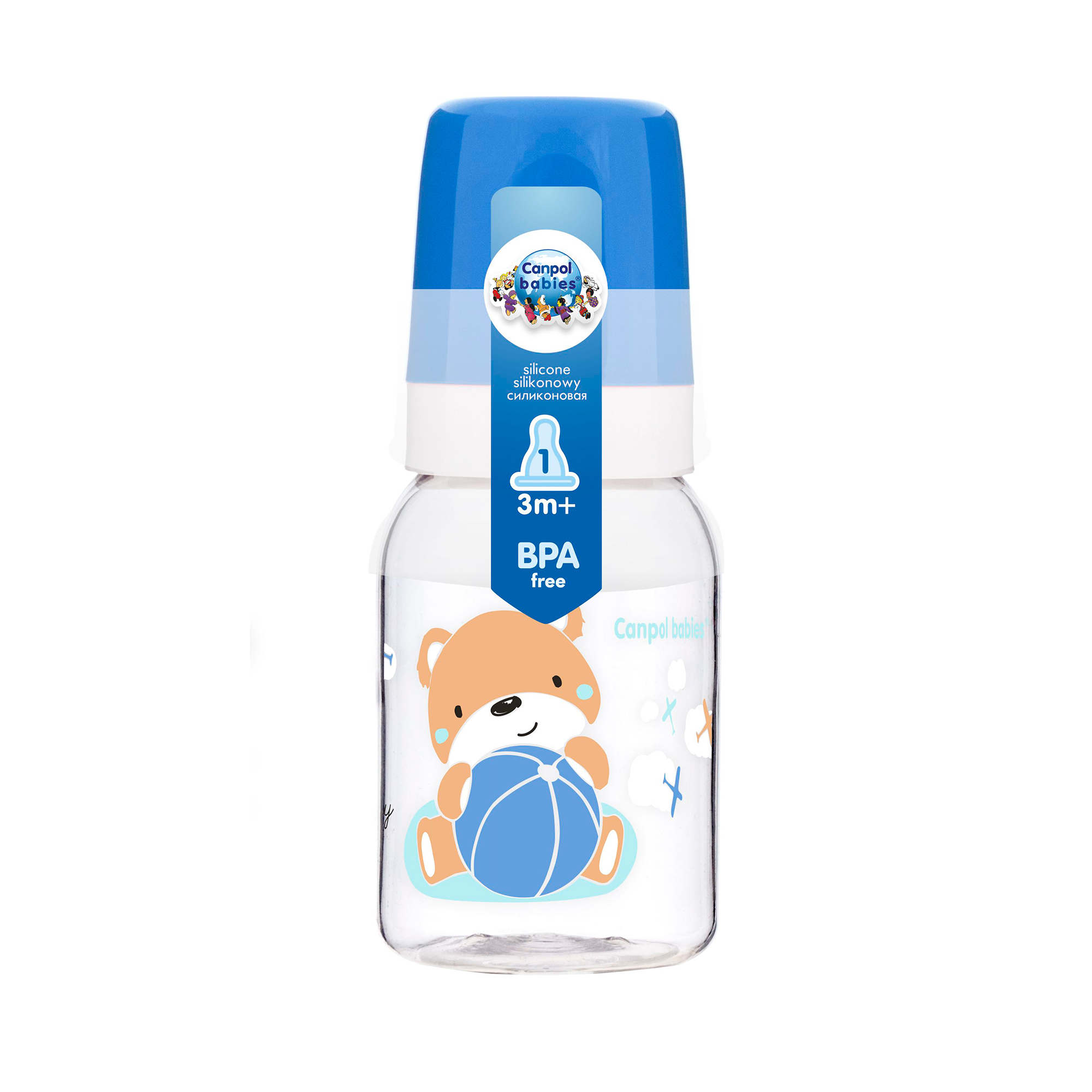 

Пляшка Canpol babies 120 мл з малюнком (BPA 0 ), колекція Sweet fun - синя 11-850 blu