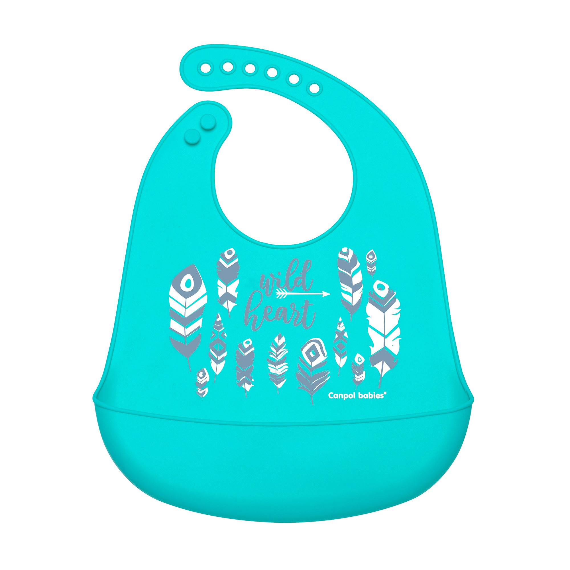 

Слинявчик Canpol babies силіконовий з кишенькою Wild Nature - блакитний 74-023 blu