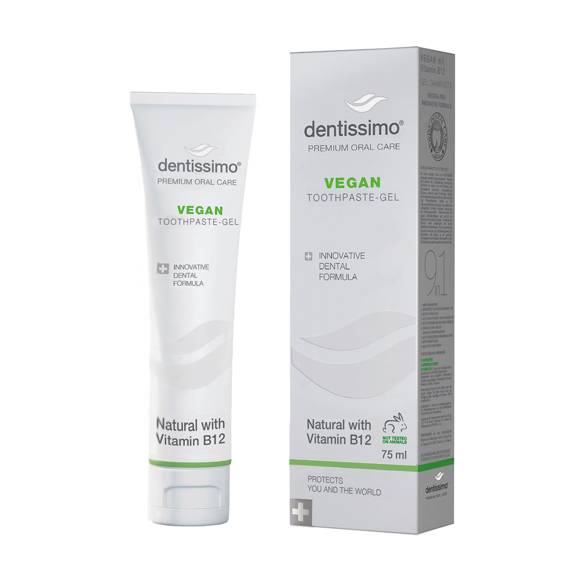 

Уцінка! Зубна паста Dentissimo vegan with vitamin B12, 75 мл