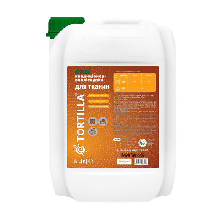 

Еко кондиціонер-ополіскувач для білизниTortilla, до 180 циклів прання, 5 л