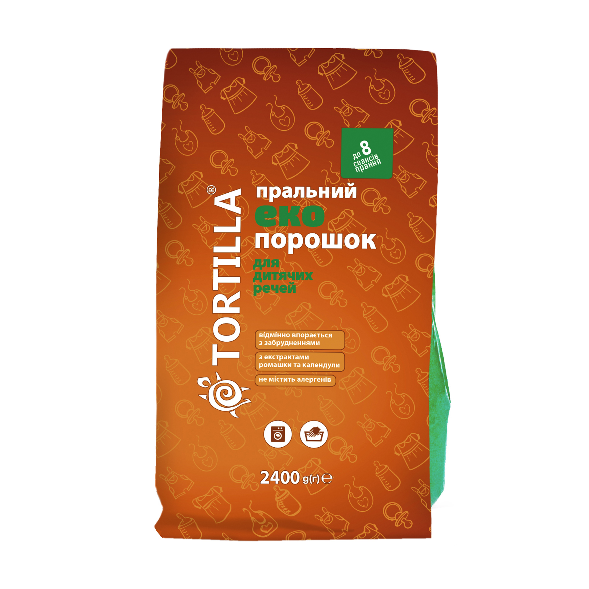 

Уцінка! Пральний екопорошок Tortilla для дитячих речей, 2.4 кг