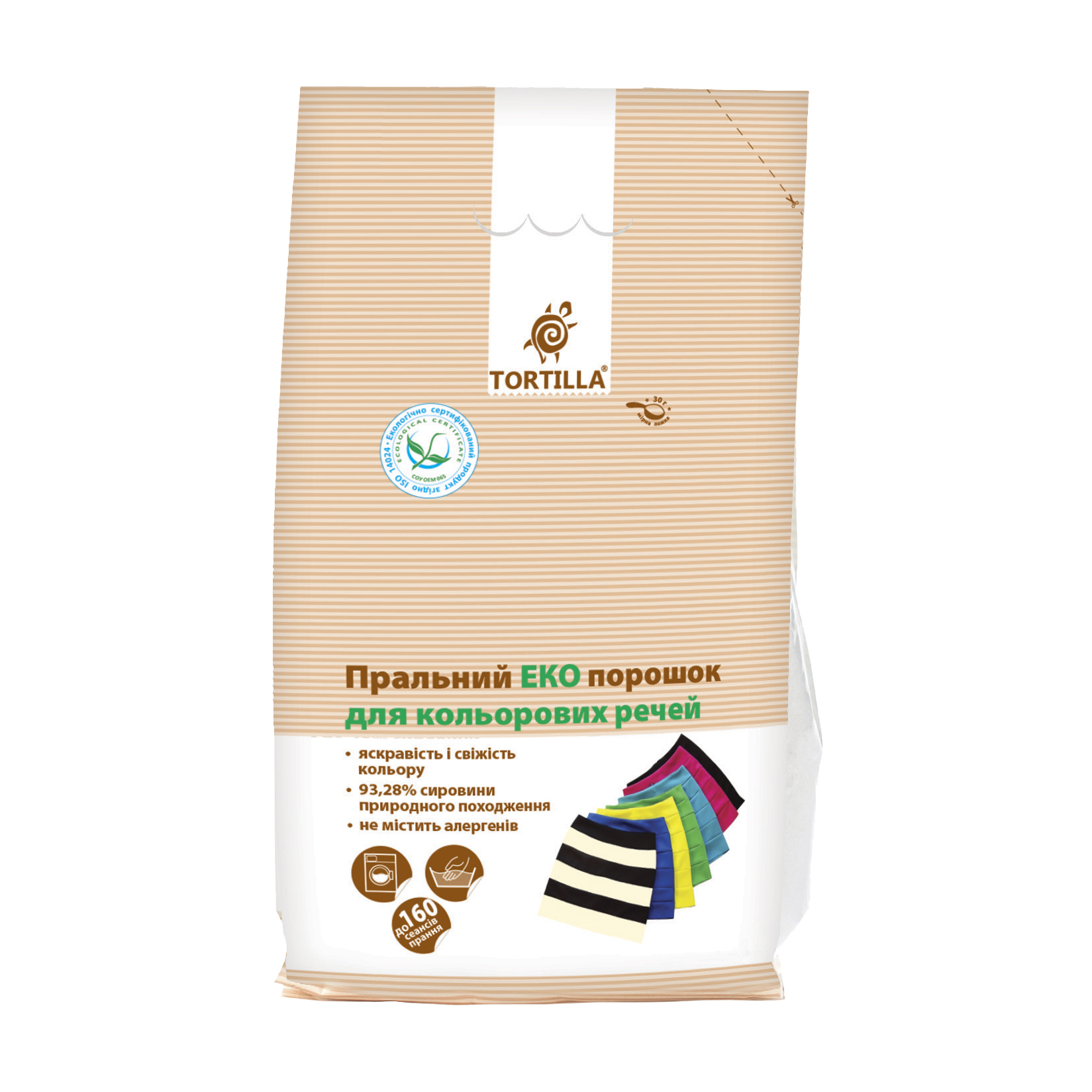 

Уцінка! Пральний еко порошок Tortilla для кольорових речей, 8 кг