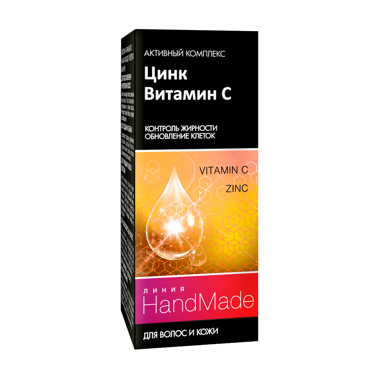 

Уцінка! Вітамінний комплекс Лінія Handmade Цинк + Вітамін С Для волосся і шкіри голови, 5 мл