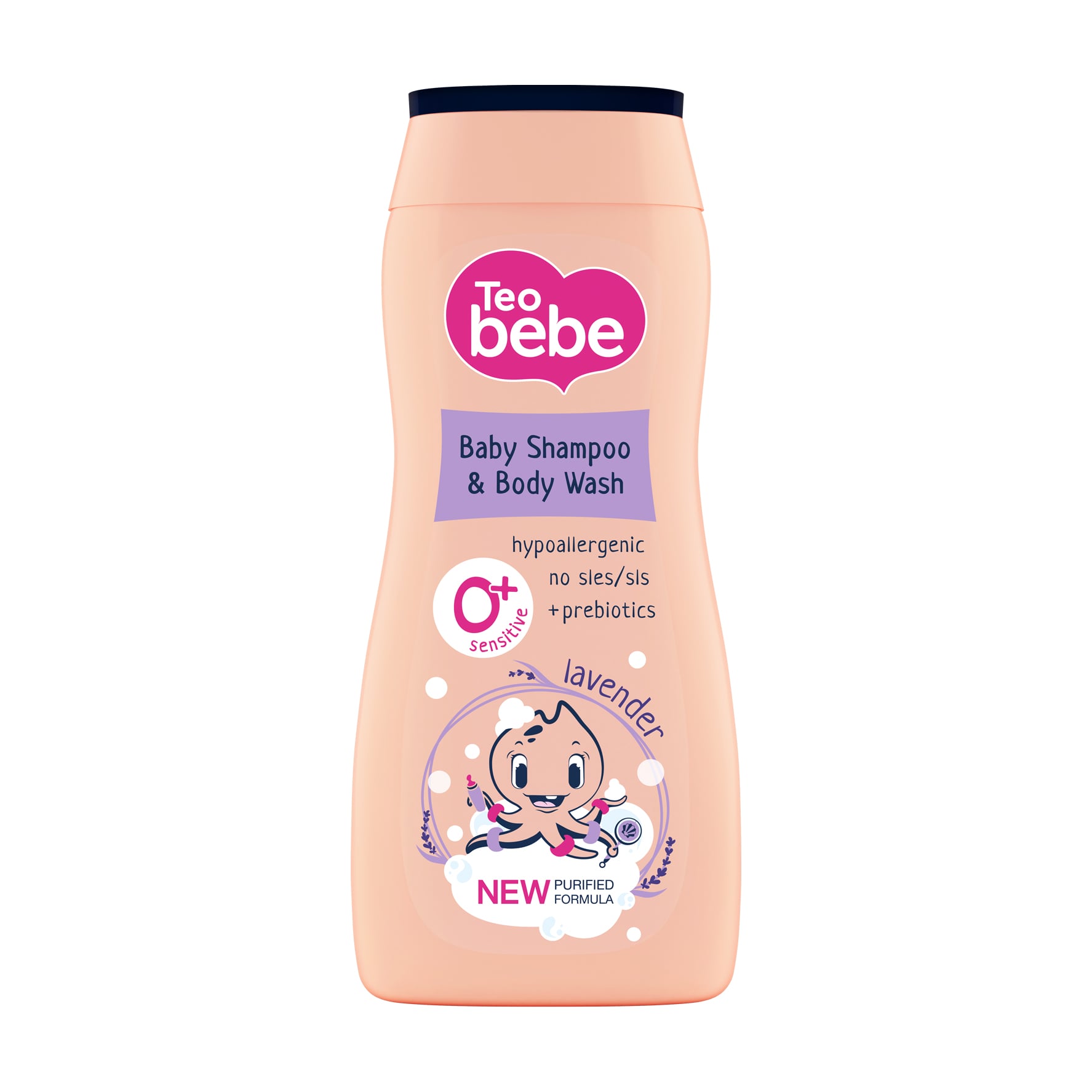 Дитячий шампунь-гель для душу Teo Bebe Lavender, 200 мл