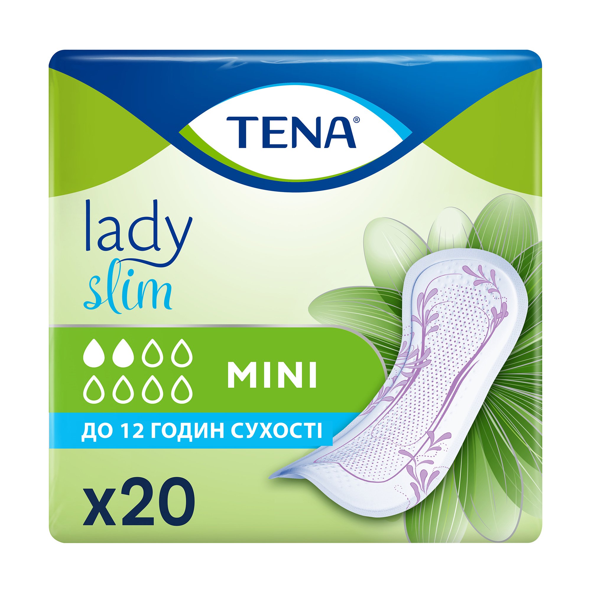 

Урологічні прокладки жіночі TENA Lady Slim Mini, 20 шт