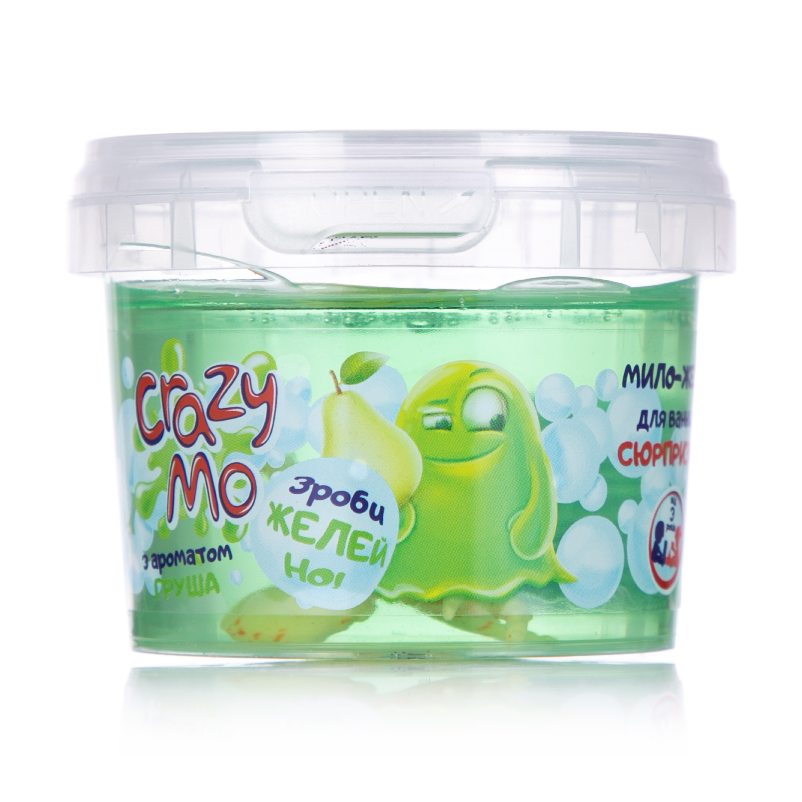Желе для ванни з сюрпризом Crazy Mo з ароматом груші, 100 г