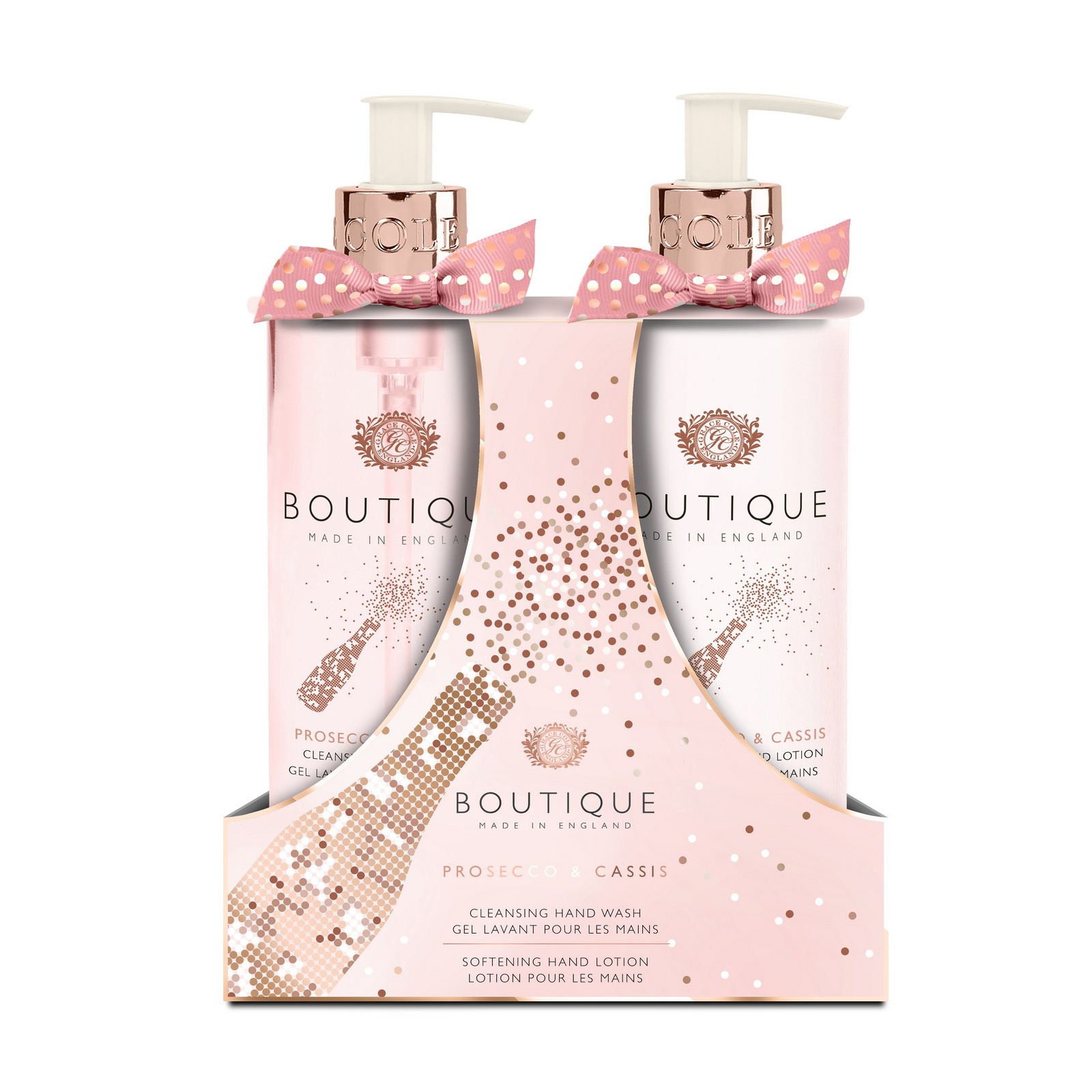 

Набір жіночий Grace Cole Prosecco & Cassis Hand Care Duo (рідке мило для рук, 500 мл + лосьйон для рук, 500 мл)