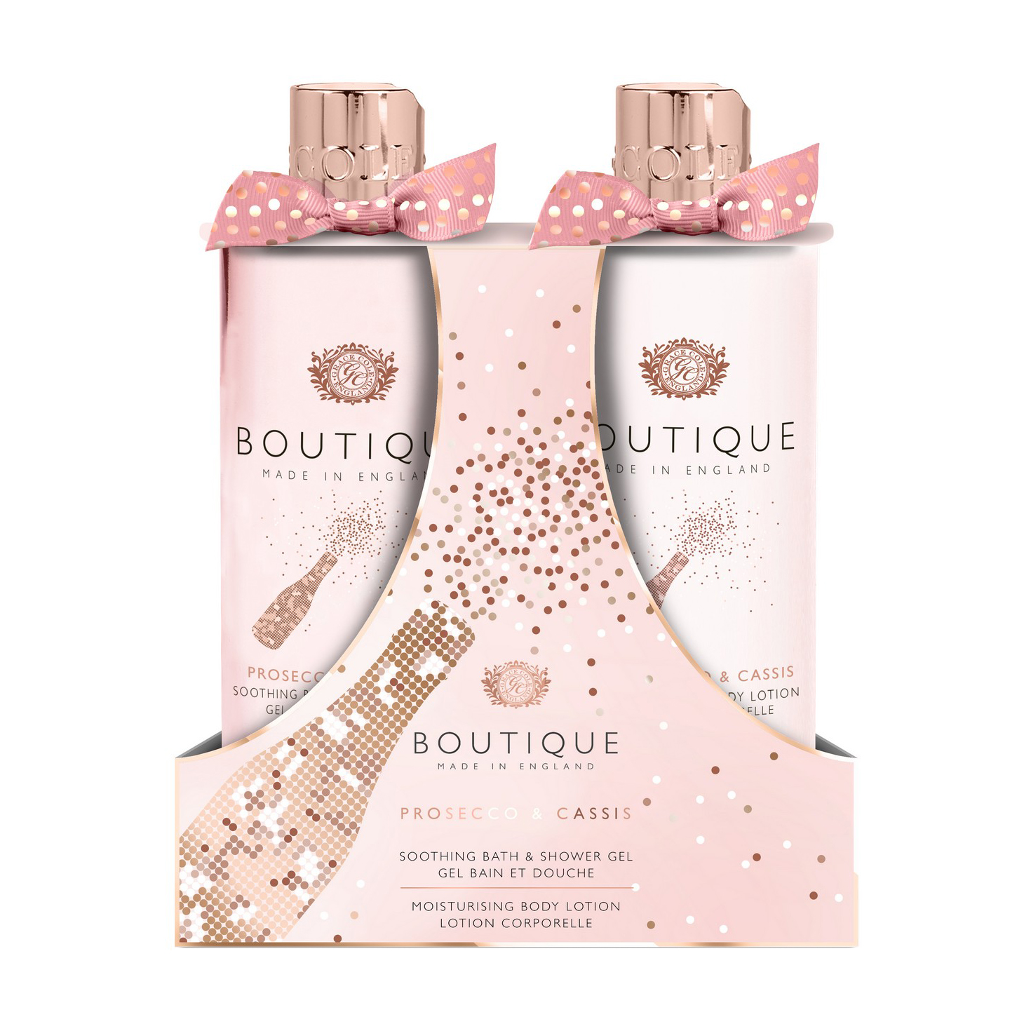 

Набір жіночий Grace Cole Prosecco & Cassis Body Care Duo (лосьйон для тіла 500 мл + гель для душу 500 мл)