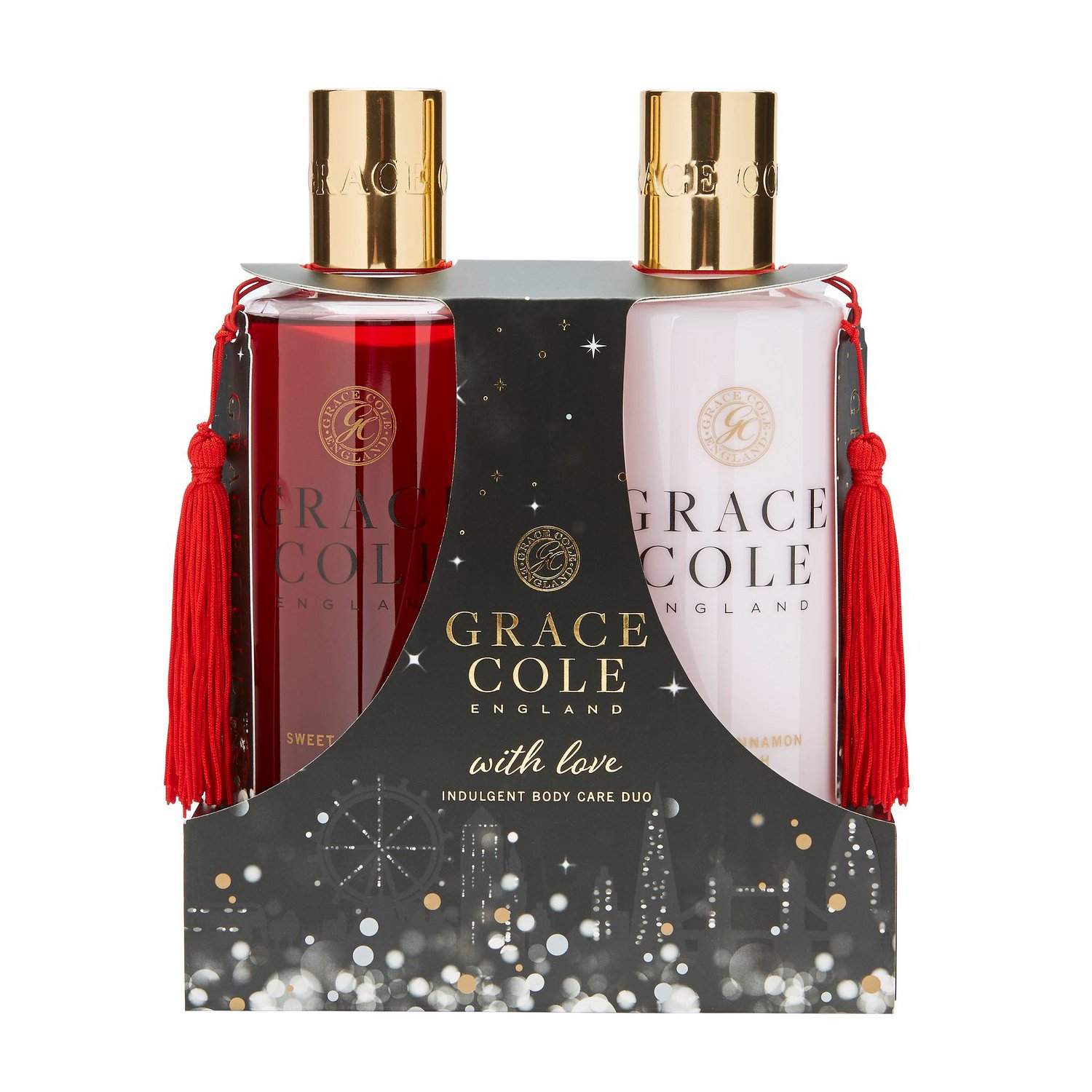 

Набір жіночий Grace Cole Indulgent Hand Care Duo Sweet Cinnamon & Myrrh (рідке мило для рук 300 мл + лосьйон для рук 300 мл)