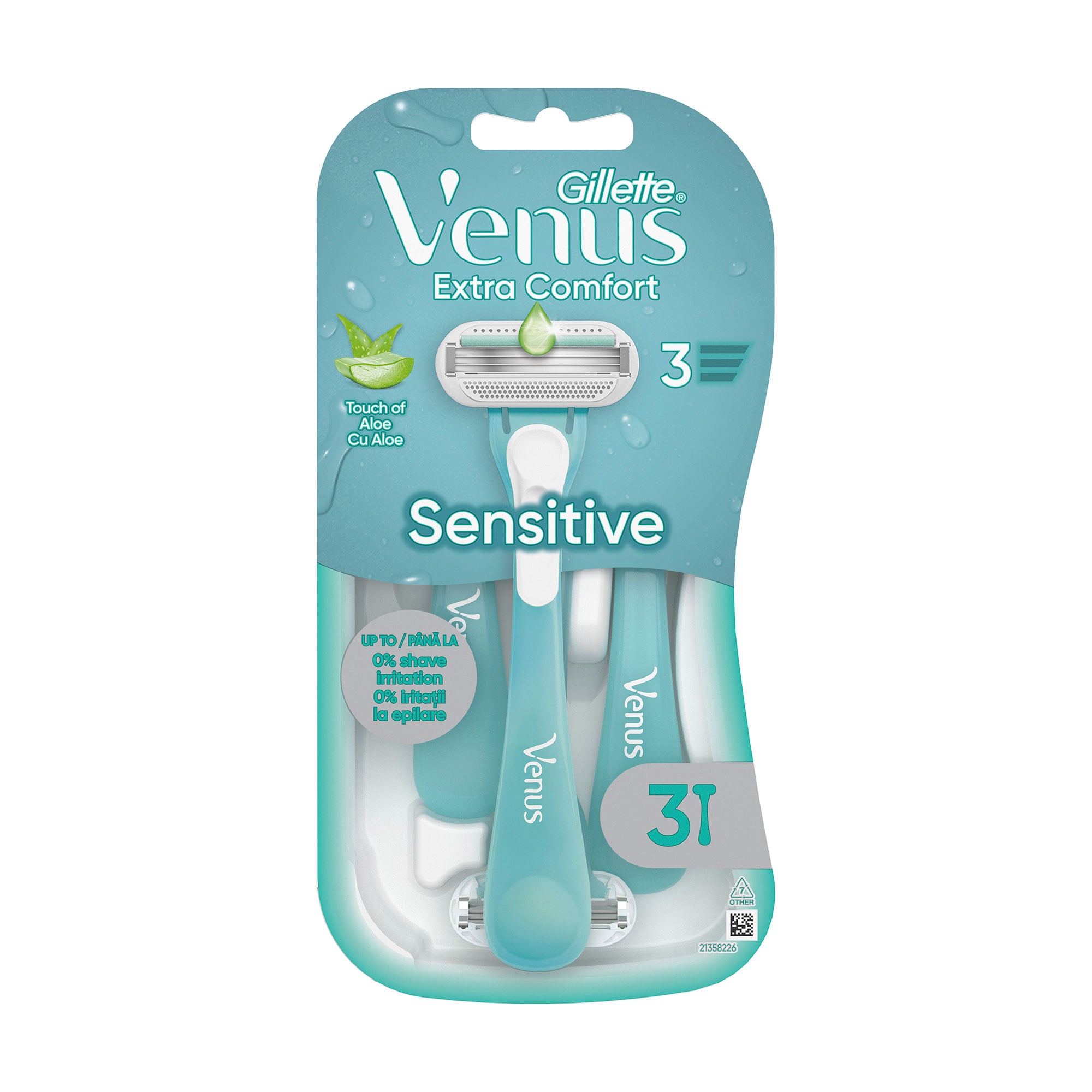 

Одноразові станки для гоління жіночі (бритви) Gillette Venus Smooth Sensitive, 3 шт