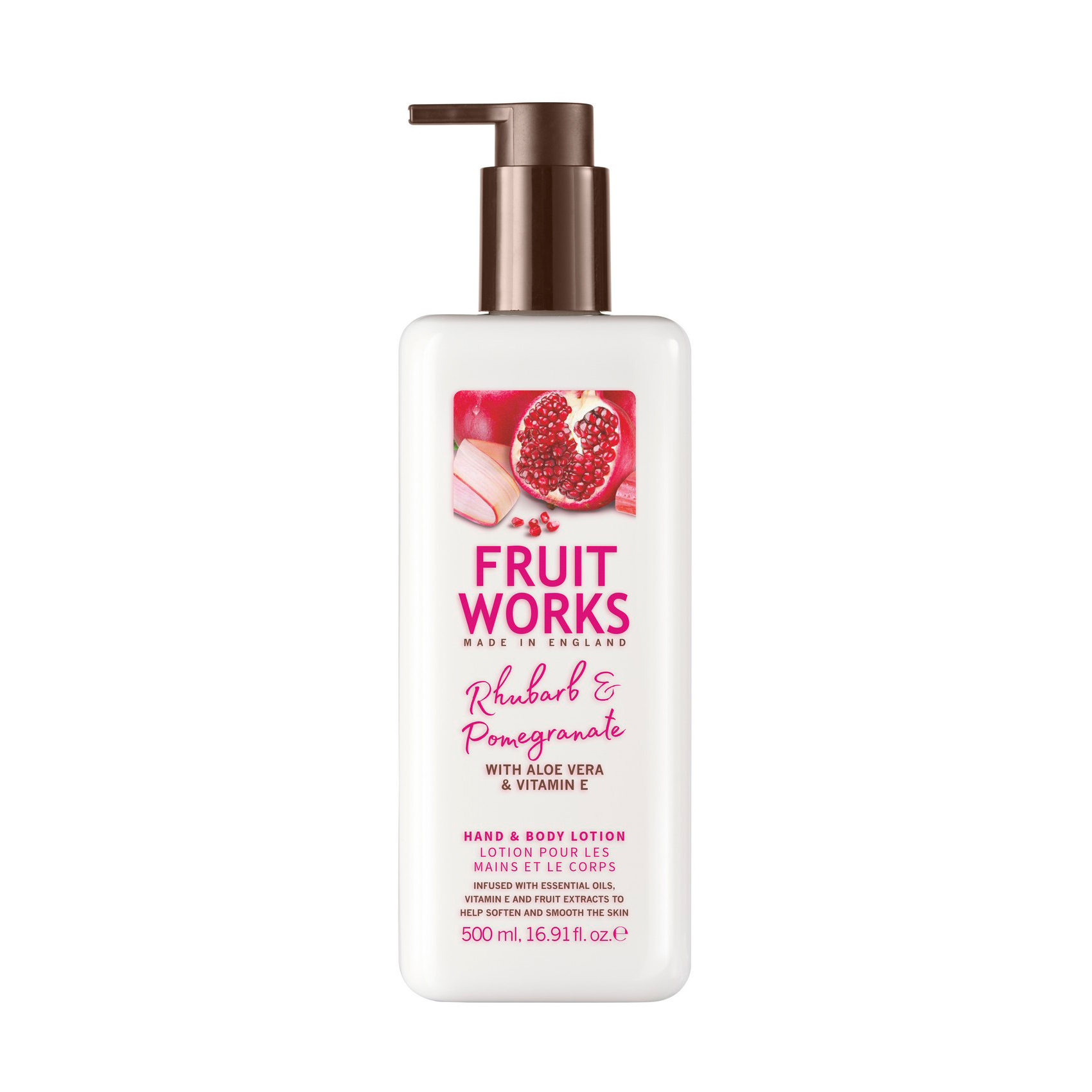 

Лосьйон для рук та тіла Grace Cole Fruit Works Hand & Body Lotion Rhubarb & Pomegranate жiночий, 500 мл