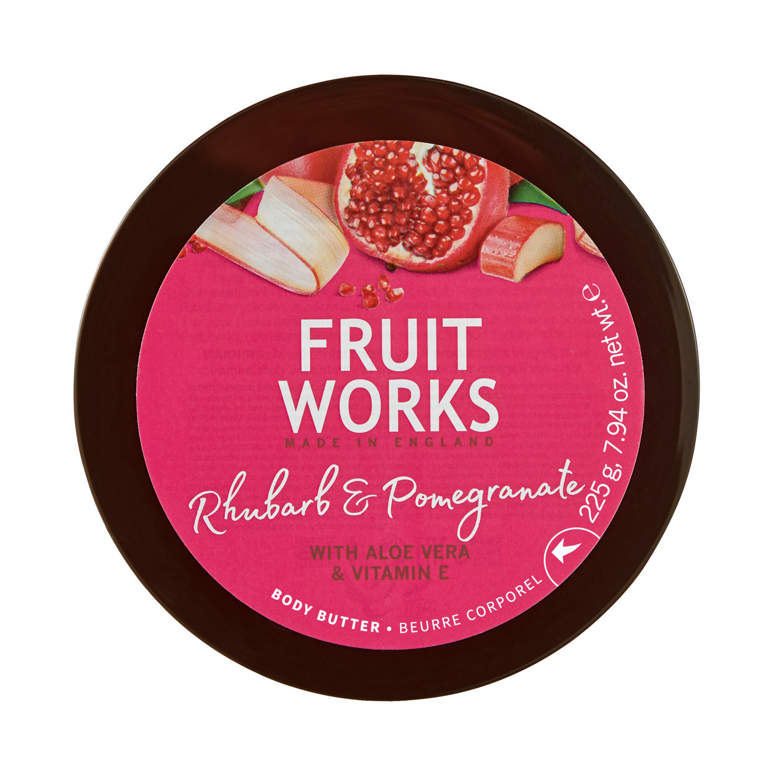 

Масло для тіла Grace Cole Fruit Works Body Butter Rhubarb & Pomegranate жiночий, 225 г