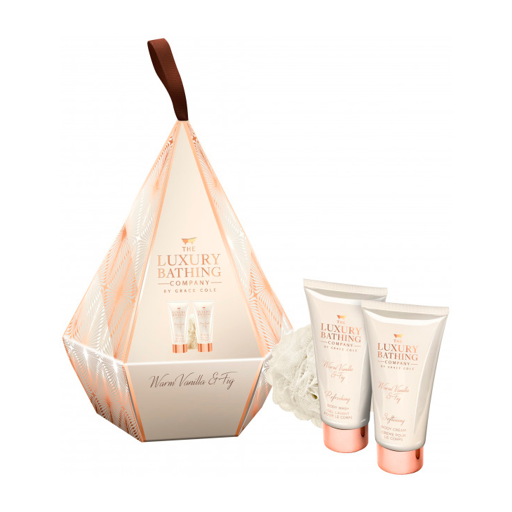 

Набір жіночий Grace Cole Warm Vanilla & Fig Bathing Gem (гель для душу 100 мл + крем для тіла 100 мл + мочалка)