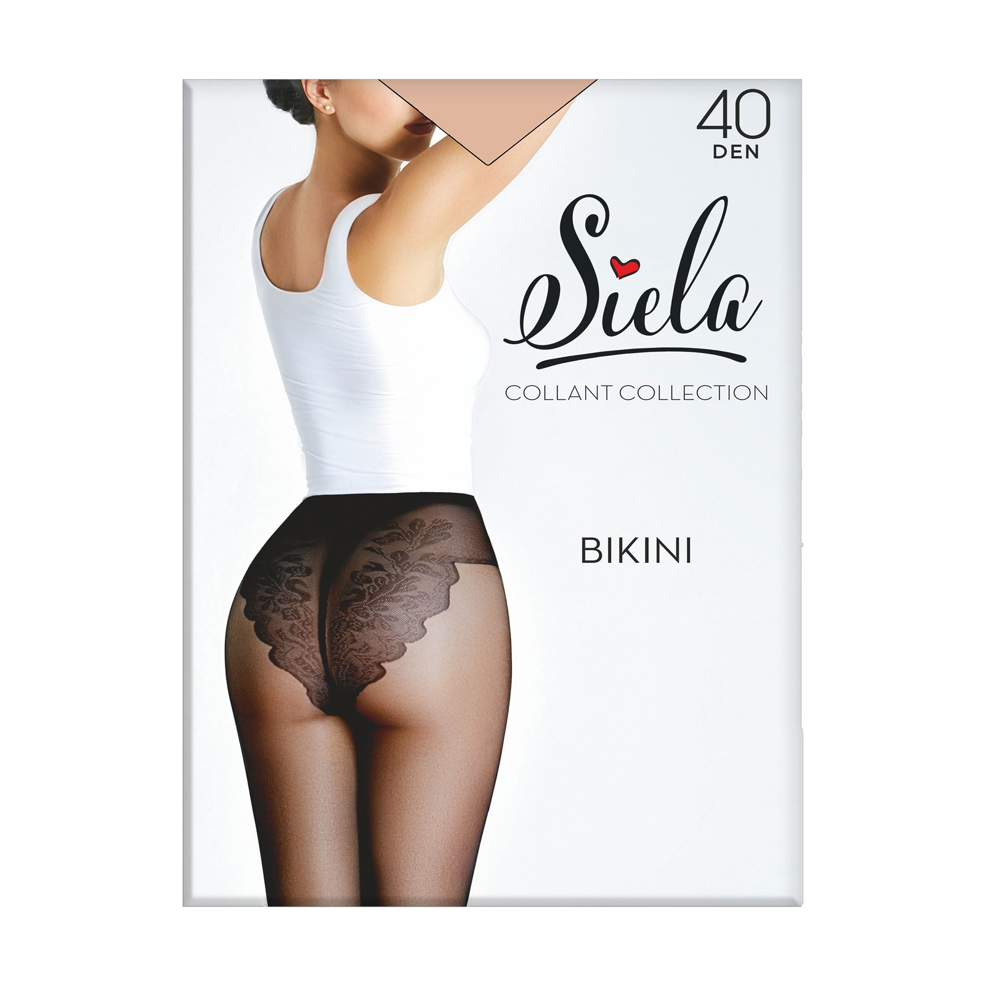 

Колготки жіночі Siela Bikini з мереживними трусиками, 40 DEN, Daino, розмір 2