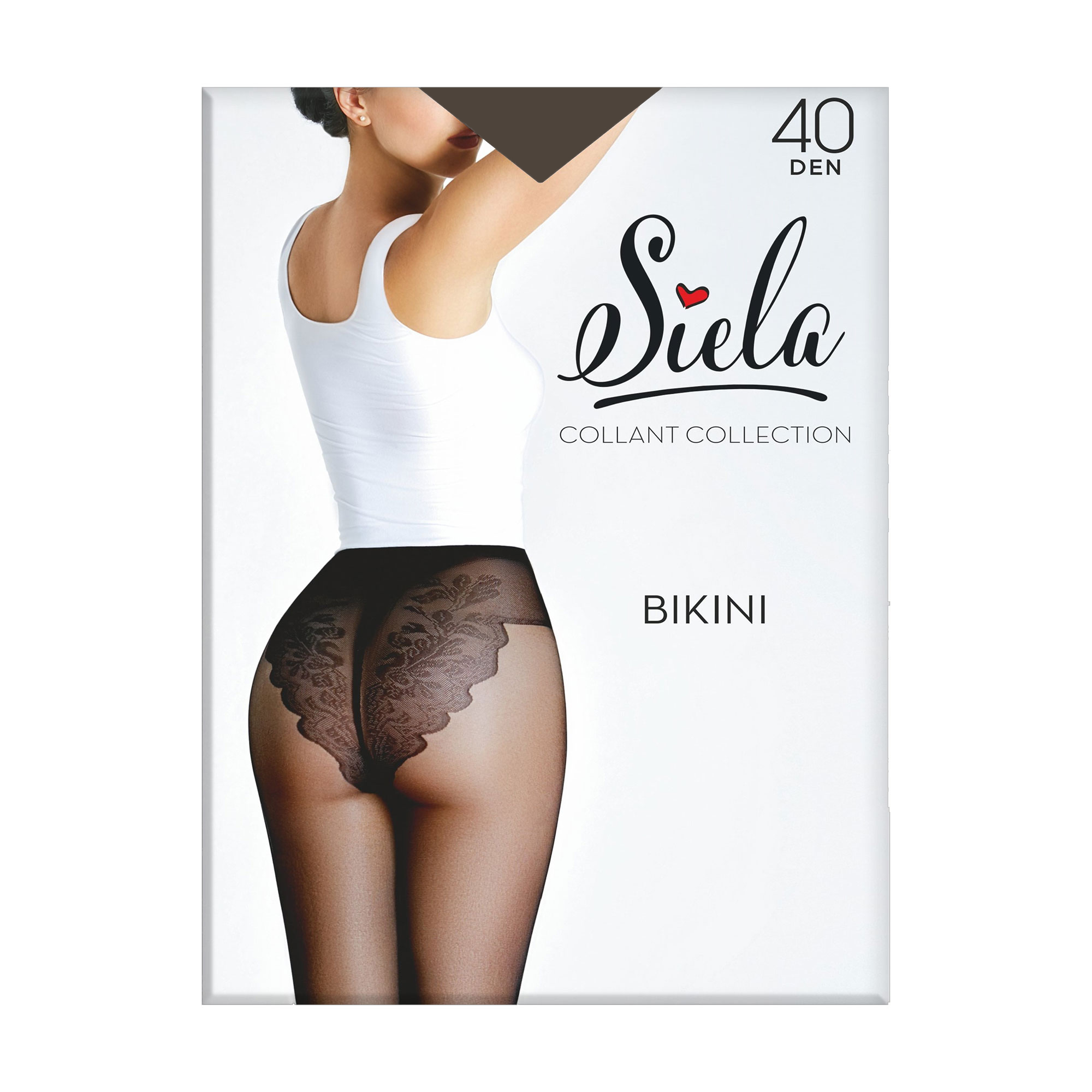 

Колготки жіночі Siela Bikini з мереживними трусиками, 40 DEN, Tabaco, розмір 2