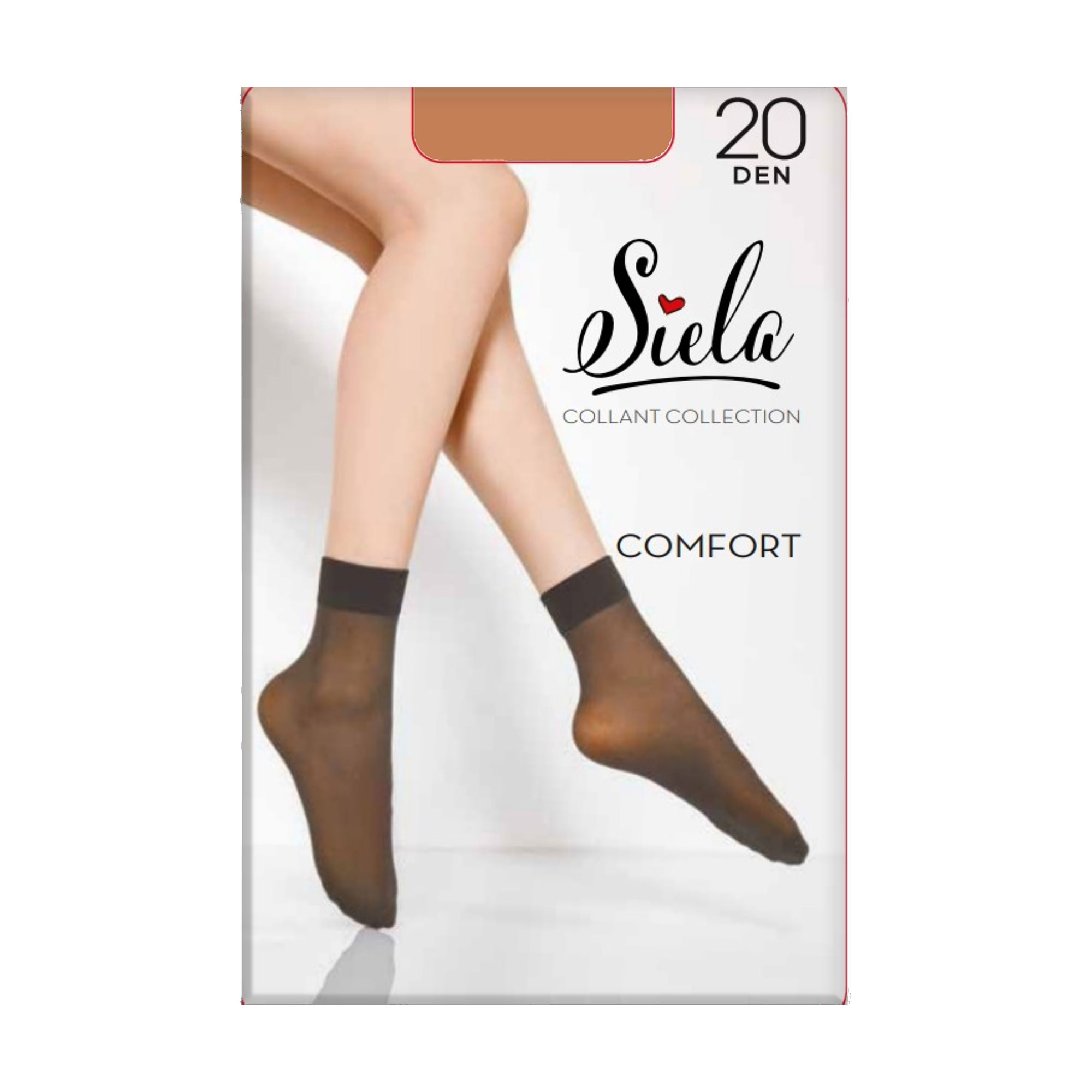 

Шкарпетки жіночі Siela Comfort 20 DEN, Glace, безрозмірні, 2 пари