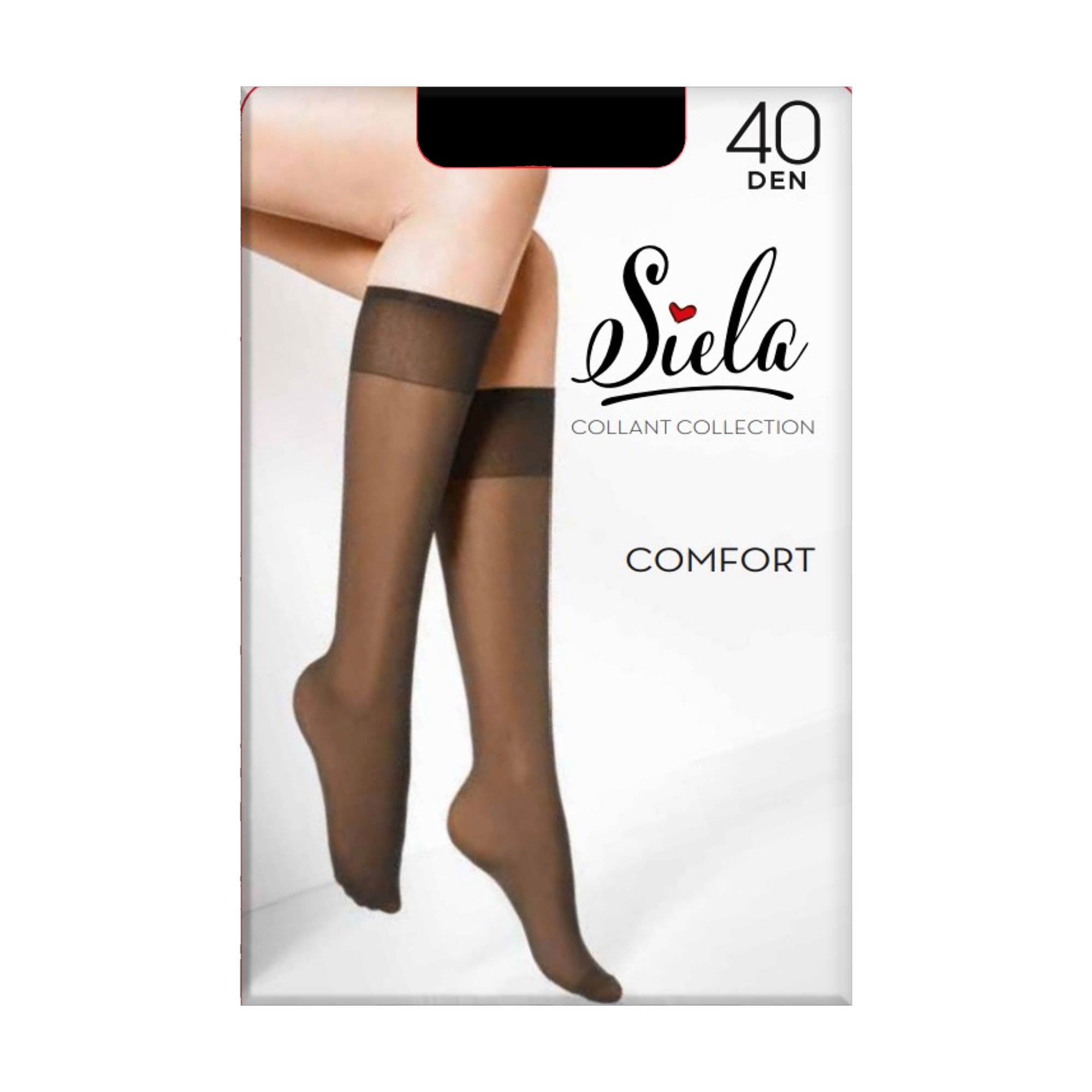 

Гольфи жіночі Siela Comfort 40 DEN, Nero, безрозмірні (2 пари)