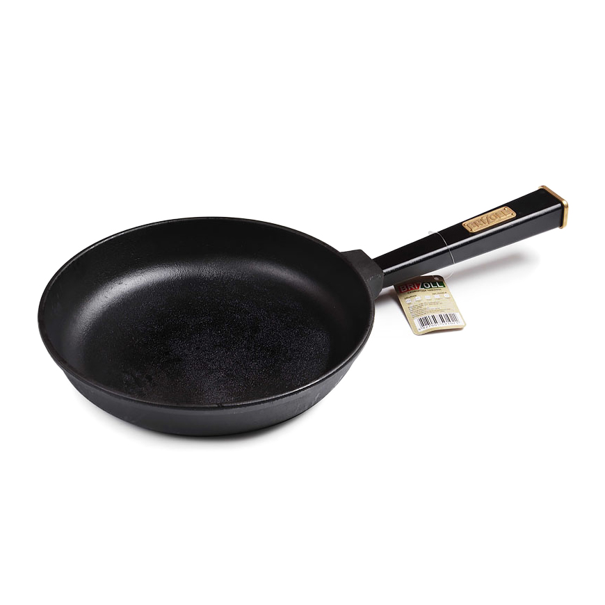 

Сковорода Brizoll Optima-black 559-207 чугунна з ручкою, 24*4 см