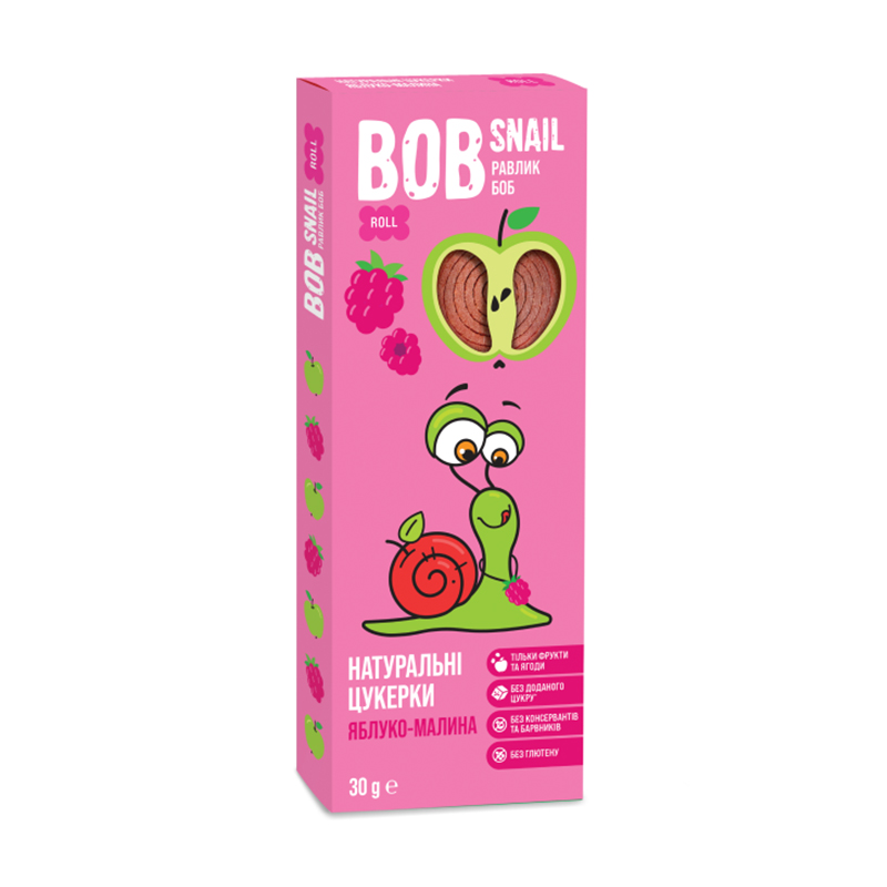 

Уцінка! Натуральні цукерки Bob Snail Яблуко-Малина, 30 г