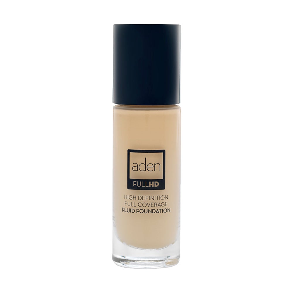 Акція на Тональна основа-флюїд для обличчя Aden Full HD Fluid Foundation 01 Porcelain, 20 мл від Eva