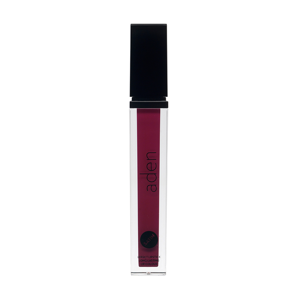 Акция на Рідка матова помада Aden Satin Effect Lipstick 08 Rich Currant, 7 мл от Eva