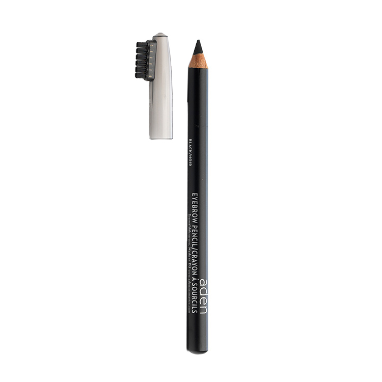

Олівець для брів зі щіткою Aden Cosmetics Eyebrow Pencil black, 1.14 г