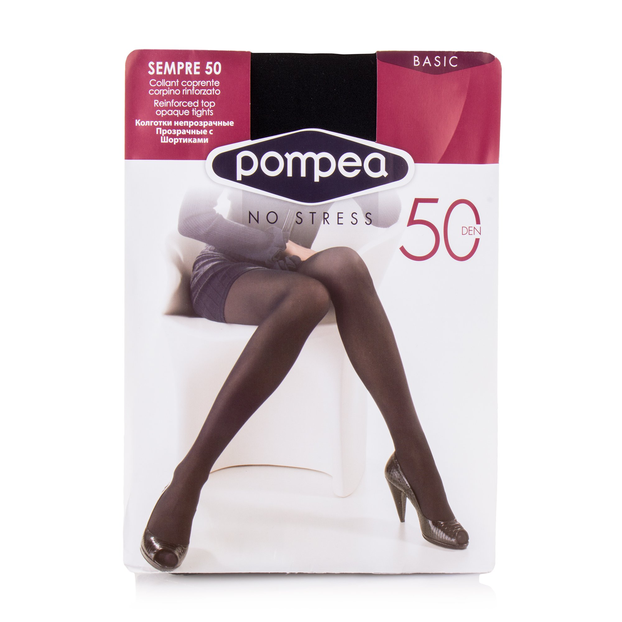 

Колготки жіночі Pompea Sempre 50 DEN Nero, р. 3/4