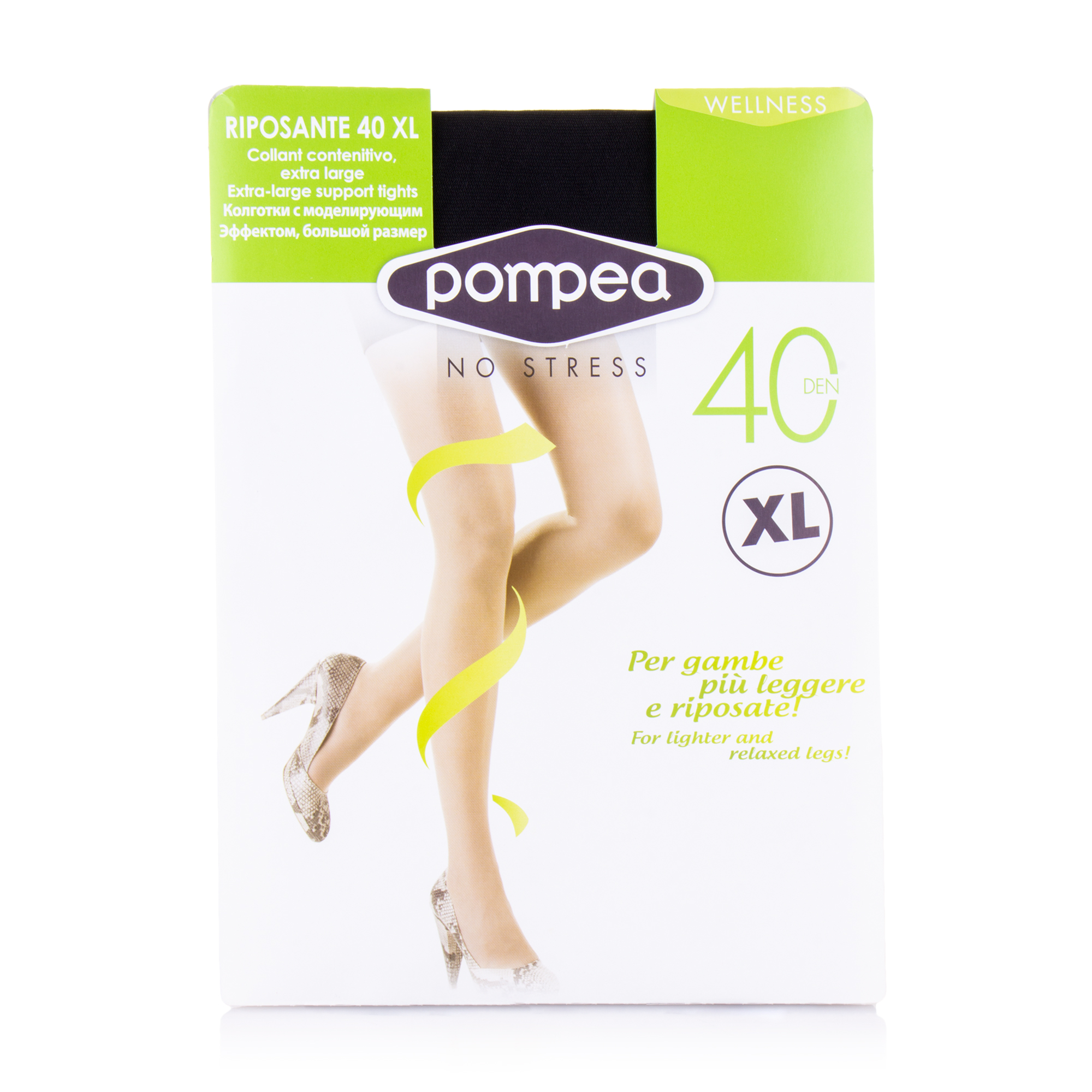 

Колготки жіночі Pompea Riposante 40 DEN Nero, р. XXL