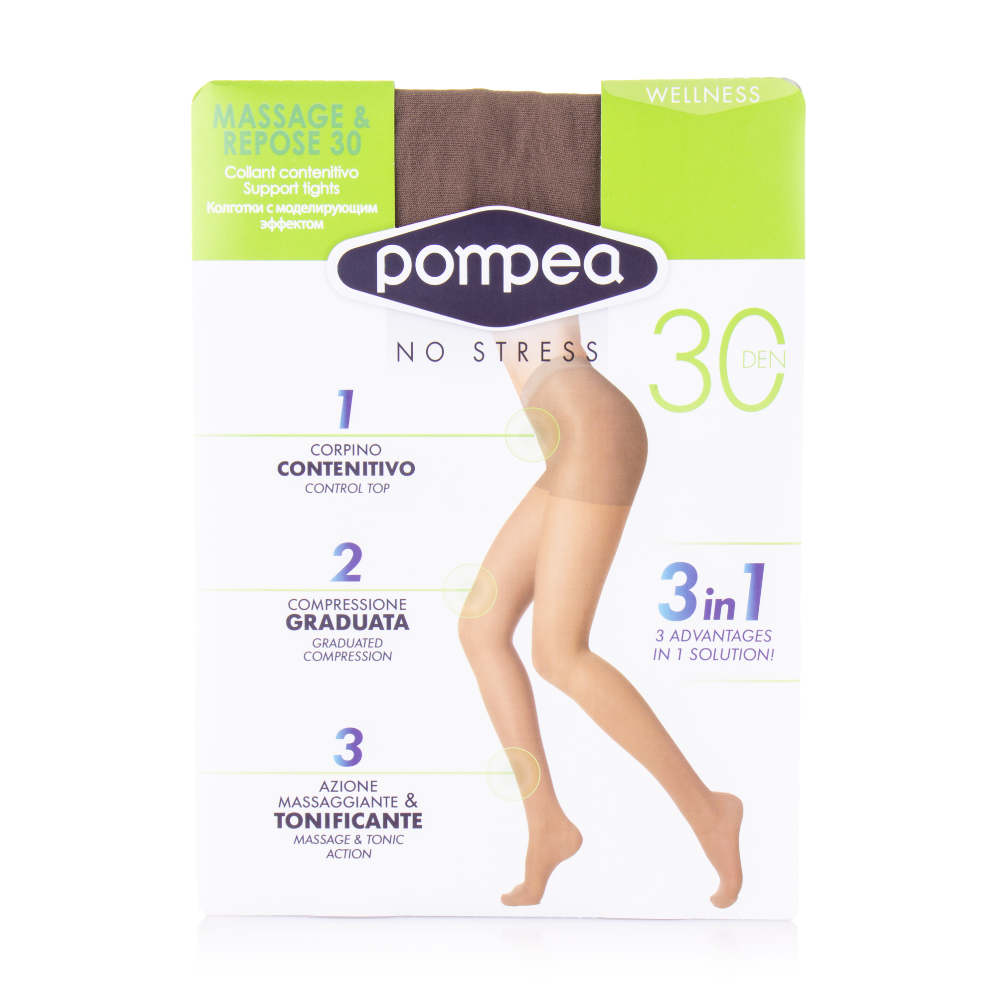 

Колготки жіночі Pompea Massage&Repose 30 DEN Glace, р. 4L