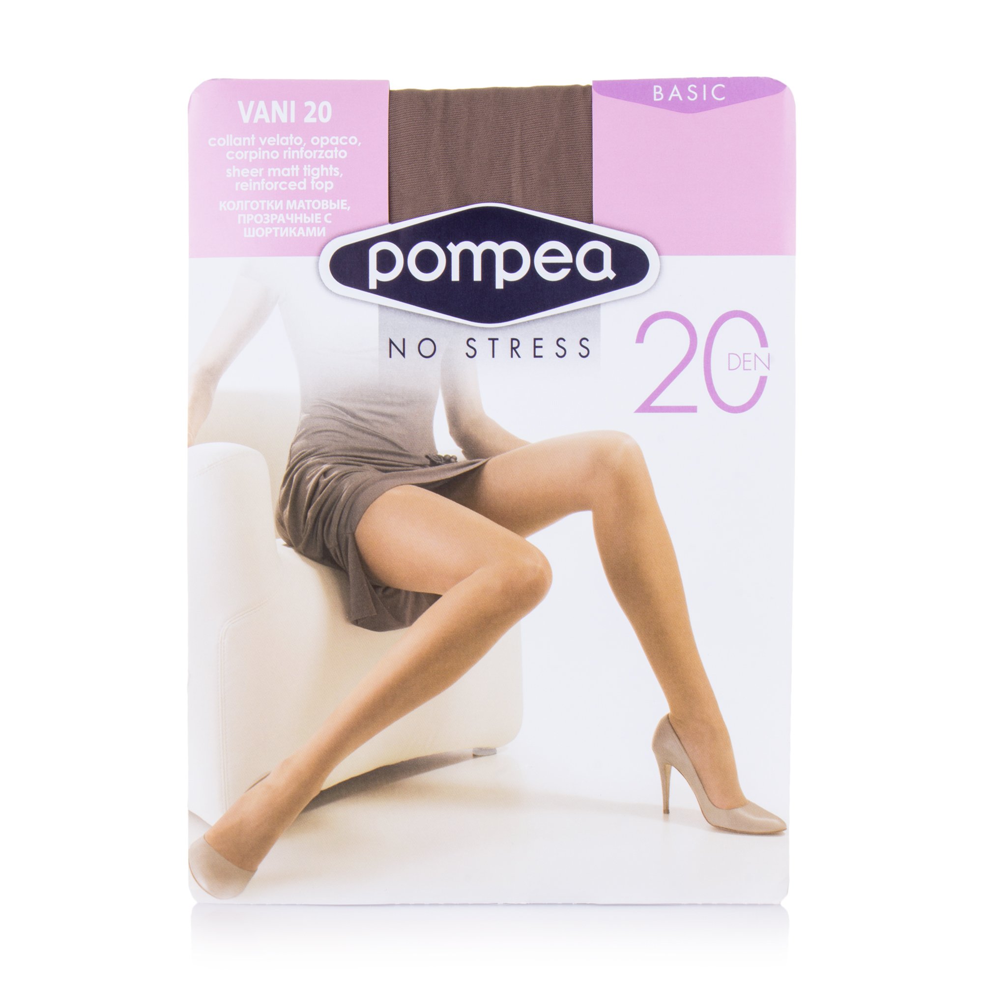 

Колготки жіночі Pompea Vani 20 DEN Mineral, р. 4L