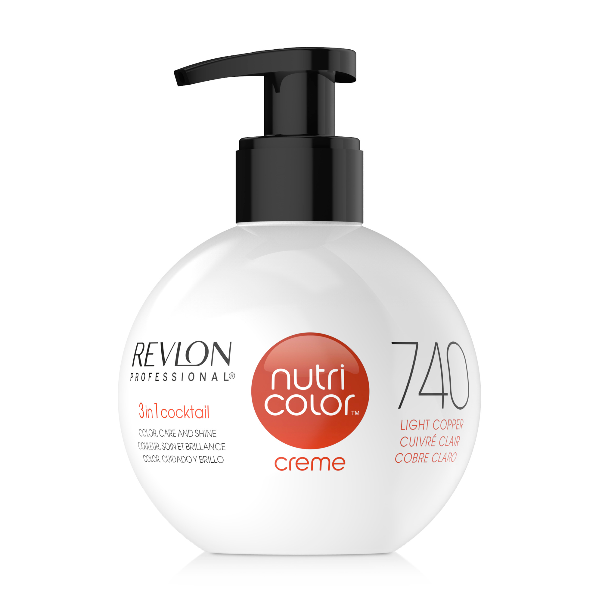 

Тонуючий бальзам для прямого фарбування Revlon Professional Nutri Color Creme Tube 740 Copper, 270 мл