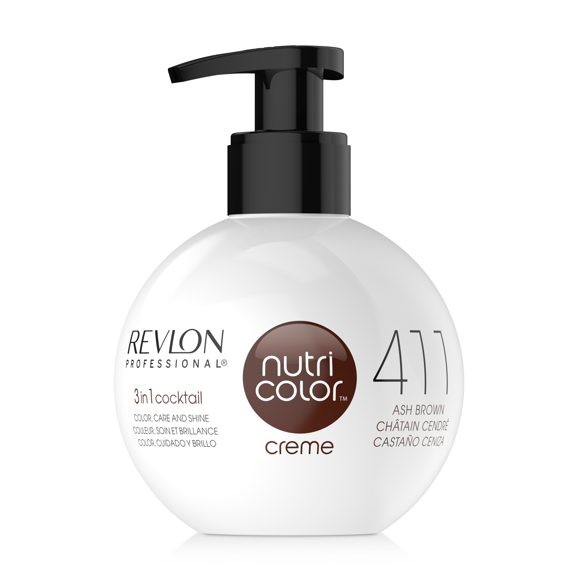 

Тонуючий бальзам для прямого фарбування Revlon Professional Nutri Color Creme 411 Brown, 270 мл