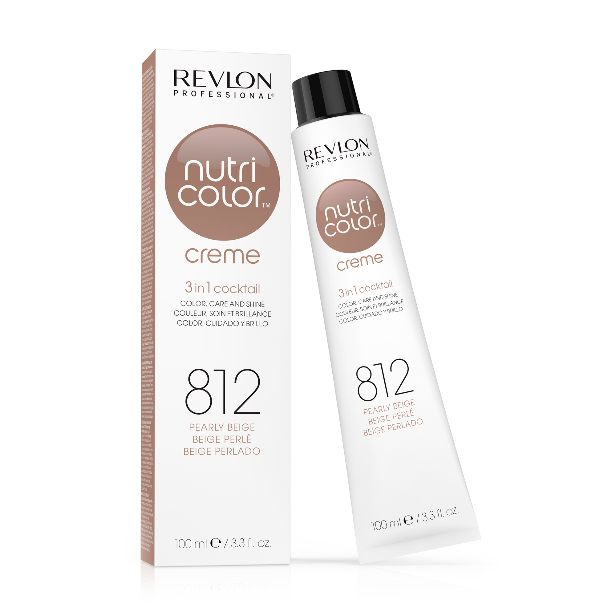 

Тонуючий бальзам для прямого фарбування Revlon Professional Nutri Color Creme 812 Pearly beige blonde, 100 мл