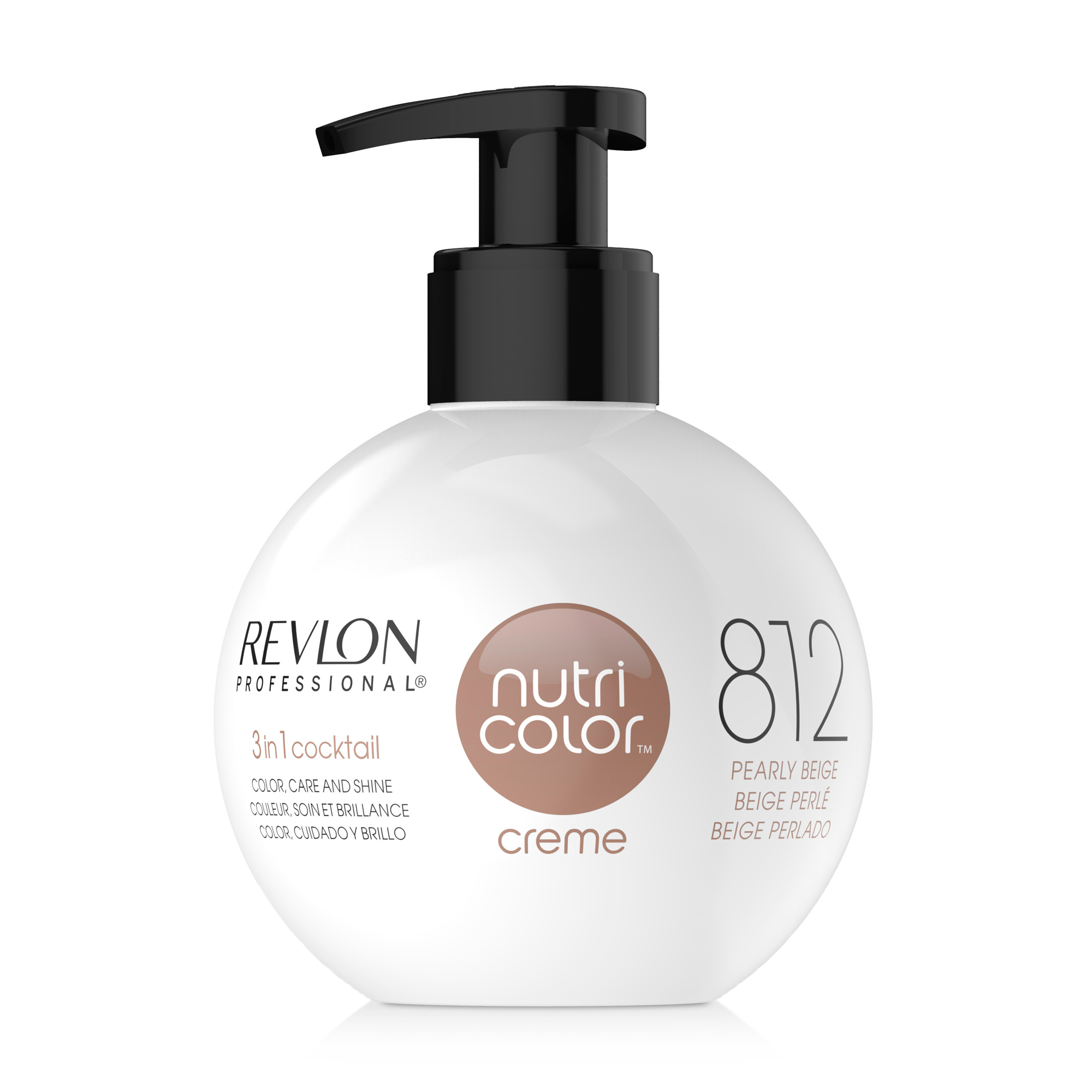 

Тонуючий бальзам для прямого фарбування Revlon Professional Nutri Color Creme 812 Pearly beige blonde, 270 мл