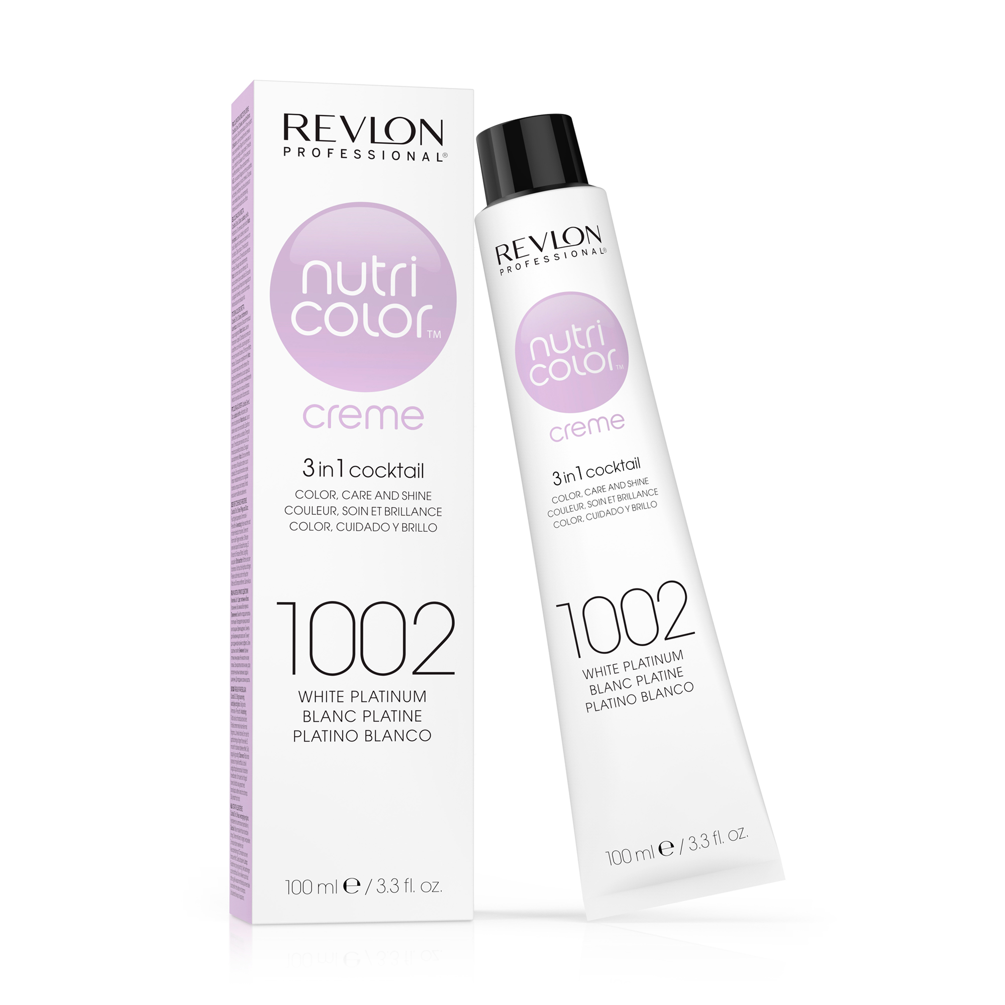 

Тонуючий бальзам для прямого фарбування Revlon Professional Nutri Color Creme 1002 White Platinum, 100 мл