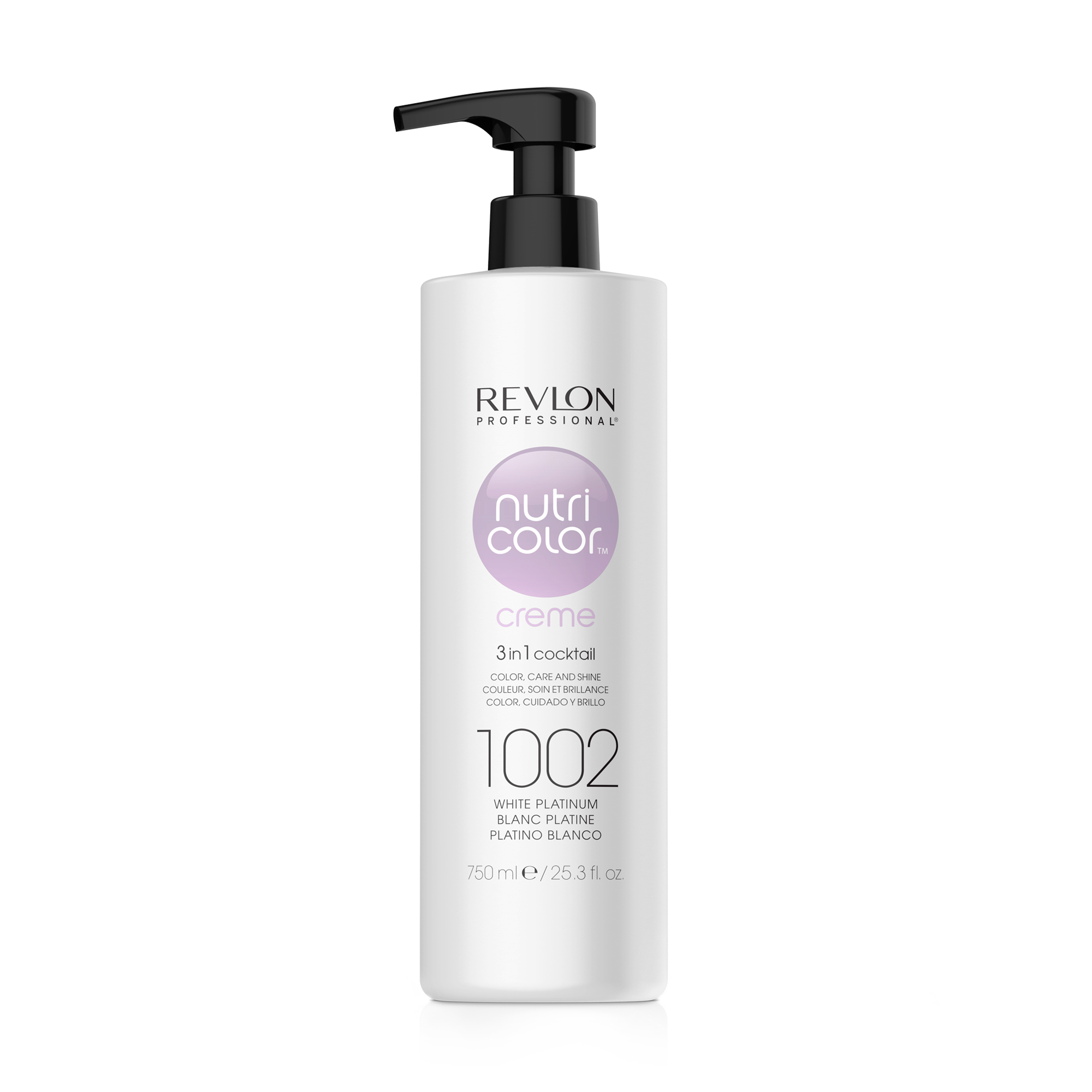 

Тонуючий бальзам для прямого фарбування Revlon Professional Nutri Color Creme 1002 White Platinum, 750 мл