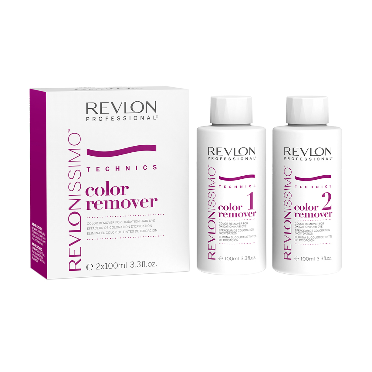 

Засіб для видалення кольору з волосся Revlon Professional Revlonissimo Technical Color Remover Кислотна змивка, ремувер, 2*100 мл