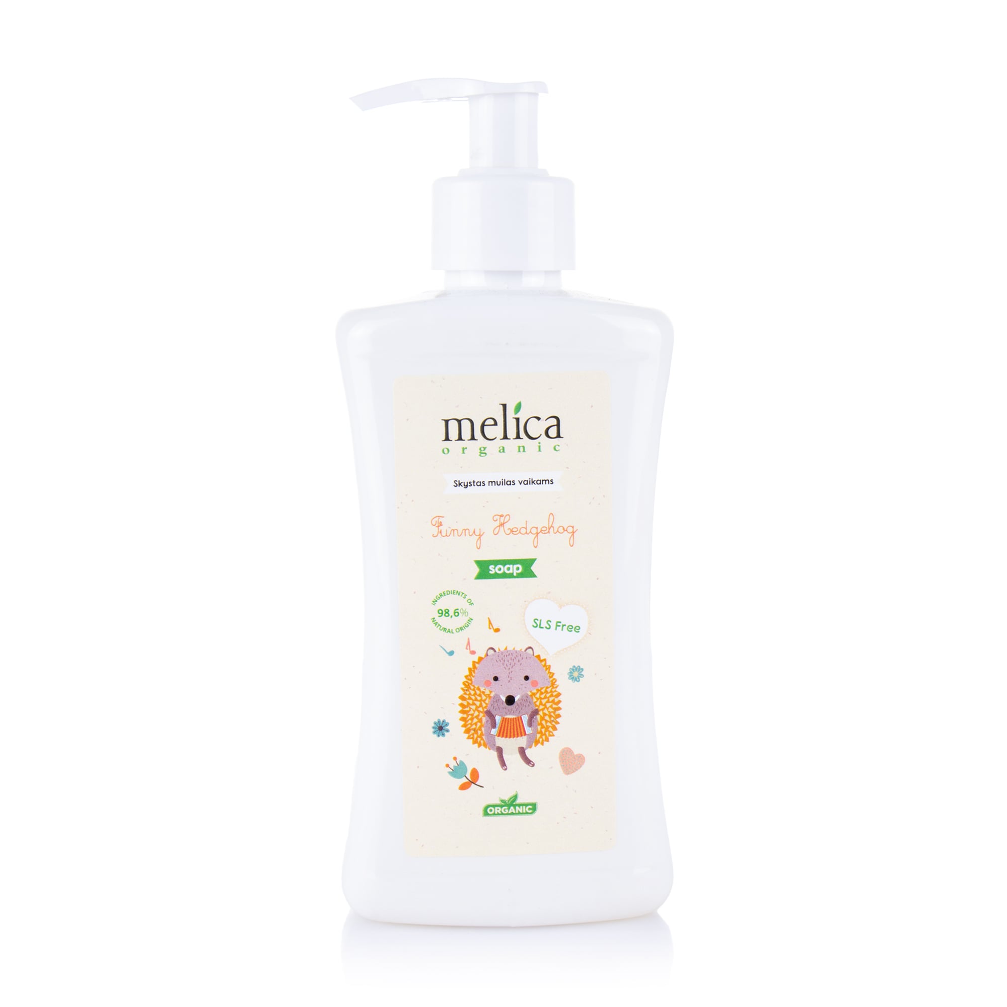 

Дитяче рідке мило для рук Melica Organic Funny Hedgehog Liquid Soap Від їжачка, 300 мл