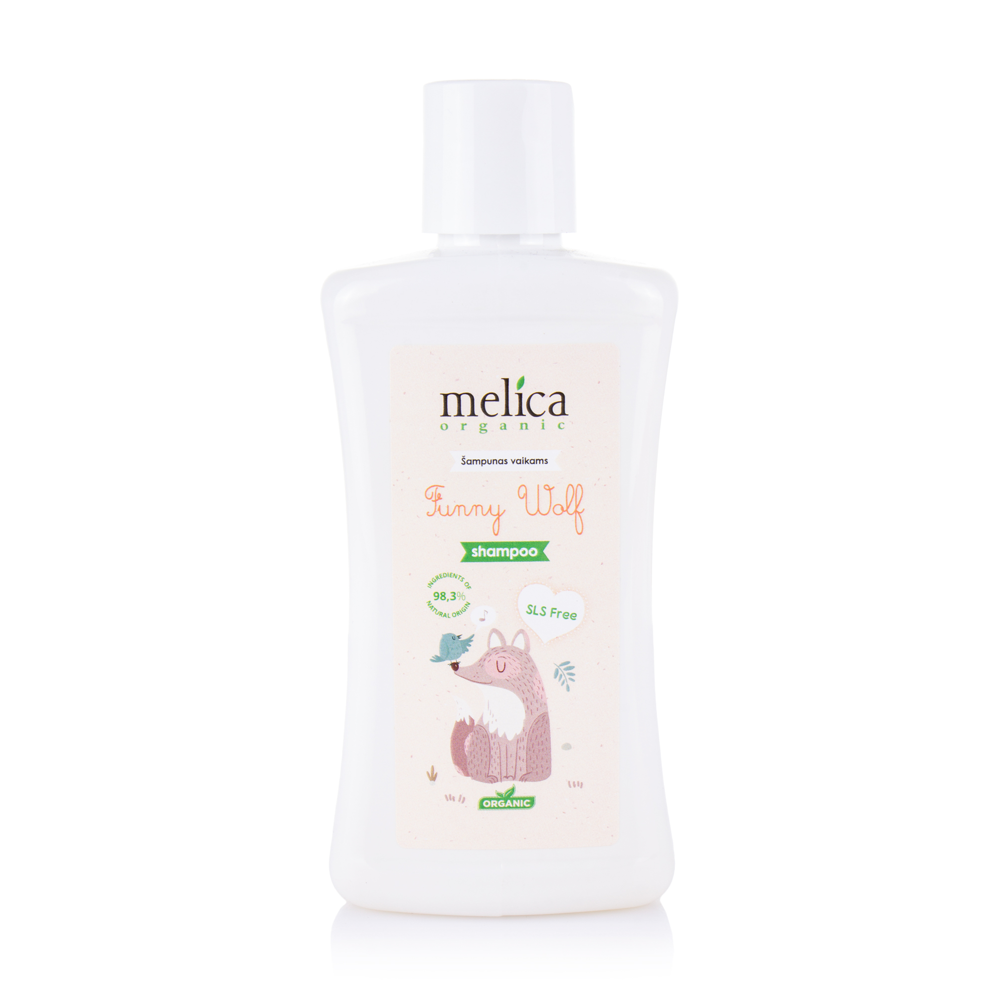 

Дитячий шампунь Melica Organic Funny Walf Shampoo Від вовченяти, 300 мл