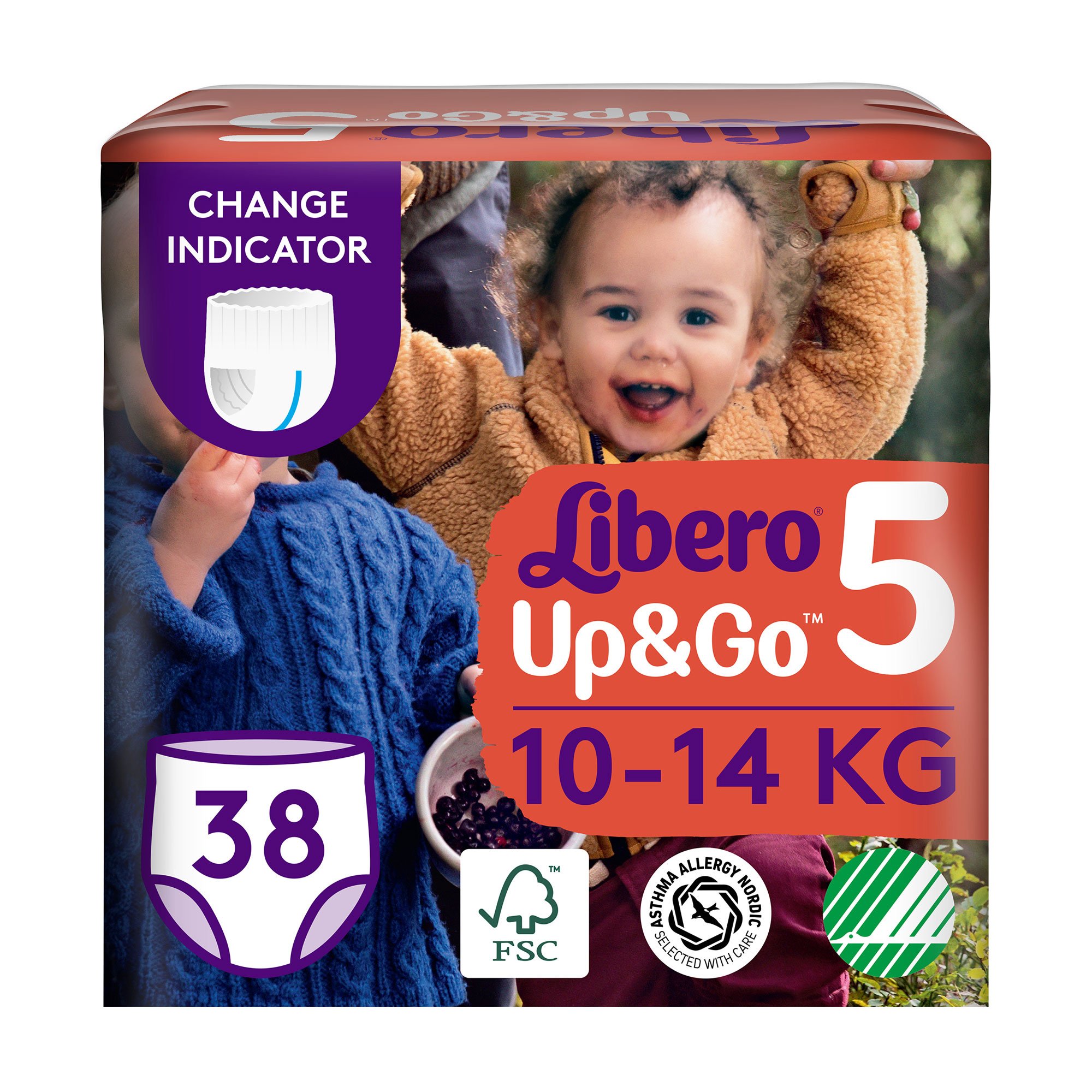 

Підгузки-трусики Libero Up&Go розмір 5 (10-14 кг), 38 шт