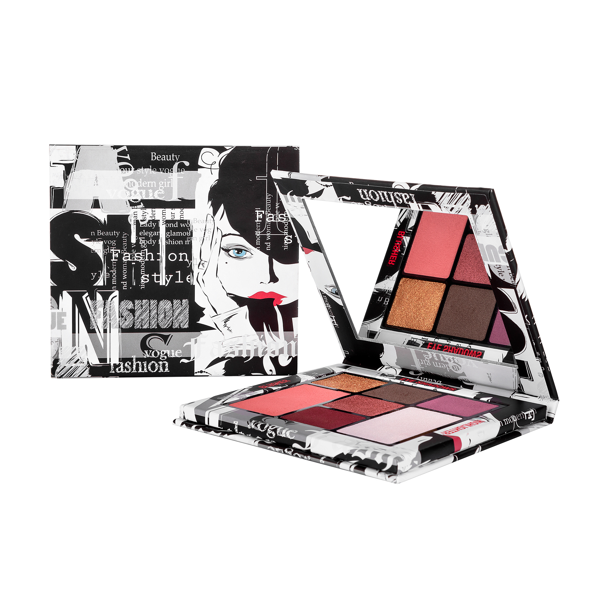 

Палітра тіней для повік з рум'янами Seventeen Limited Edition Multipalettes Cherry Plum Palette, 12 г