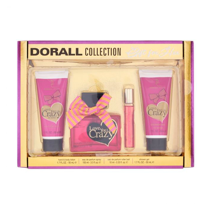 

Парфумований набір Dorall Collection Love You Like Crazy жіночий (парфумована вода, 100 мл + парфумована вода, 10 мл + гель для душу, 50 мл + лосьйон для тіла, 50 мл)