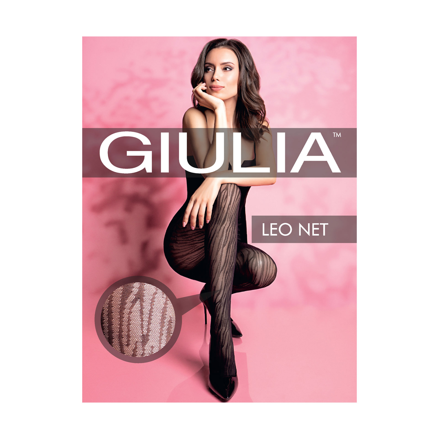 

Фантазійні жіночі колготки Giulia Leo Net 40 DEN, Nero, розмір 3