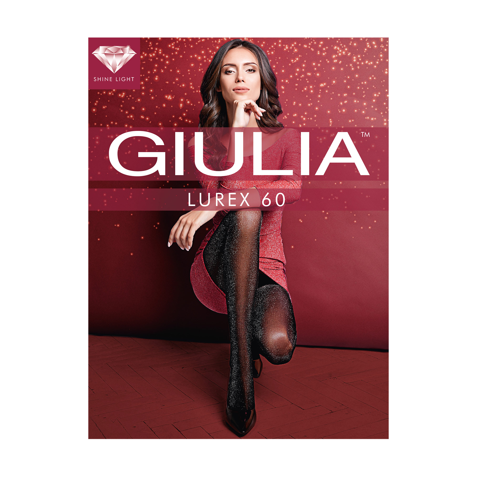 

Фантазійні жіночі колготки Giulia Lurex 60 DEN, Nero, розмір 2