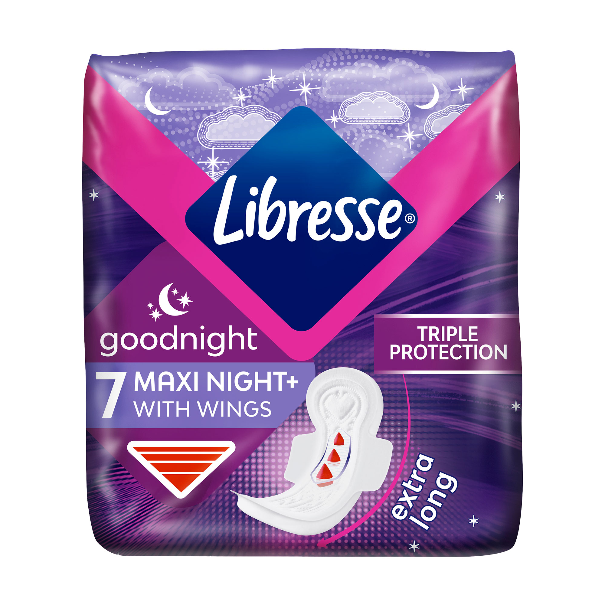 

Прокладки гігієнічні Libresse Maxi Night нічні, 7 шт
