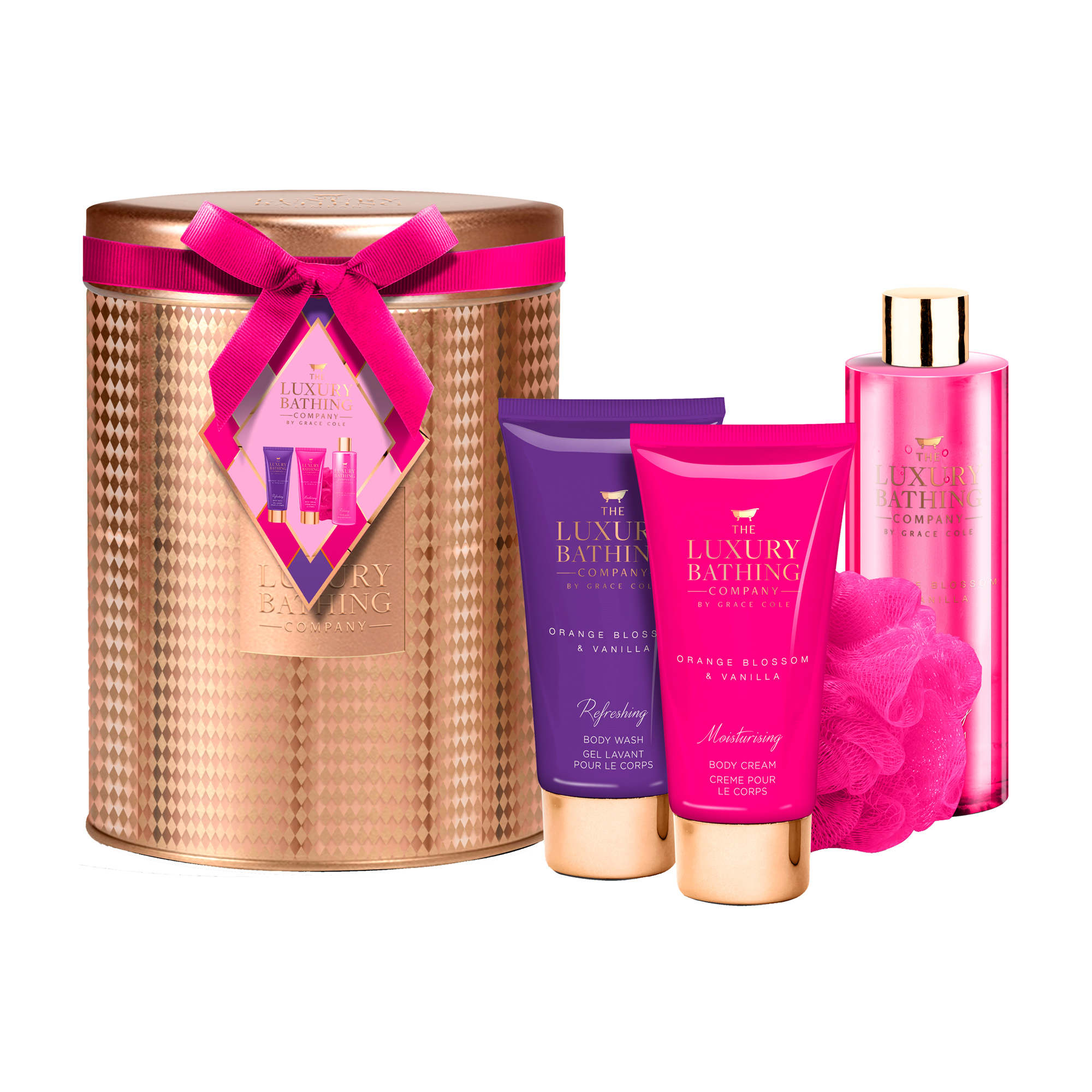 

Подарунковий набір Grace Cole Orange Blossom & Vanilla Spa Wonders (гель для душу, 150 мл + крем для тіла, 150 мл + піна для ванни, 250 мл + мочалка)