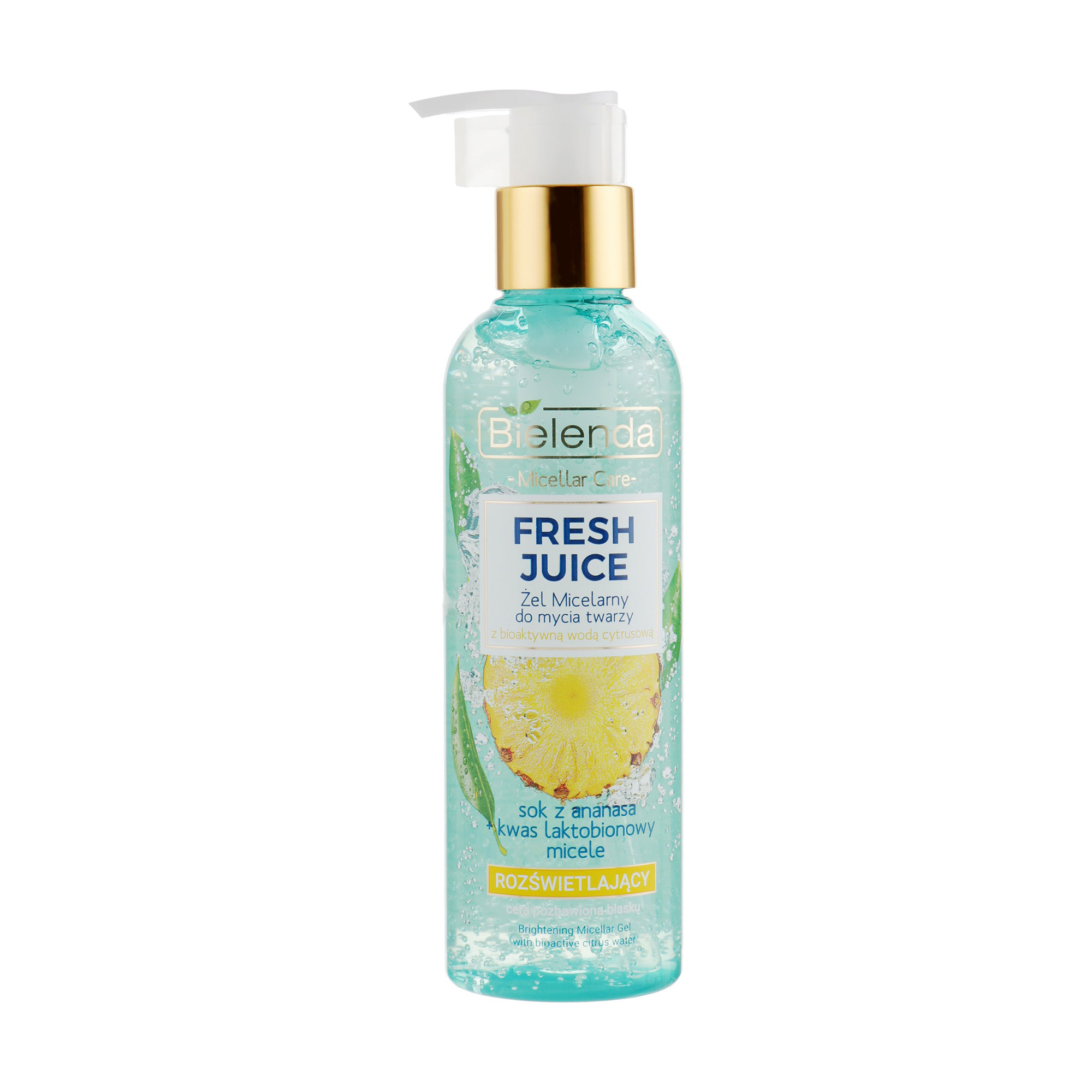 

Освітлювальний міцелярний гель для вмивання обличчя Bielenda Fresh Juice Ананас, 190 г