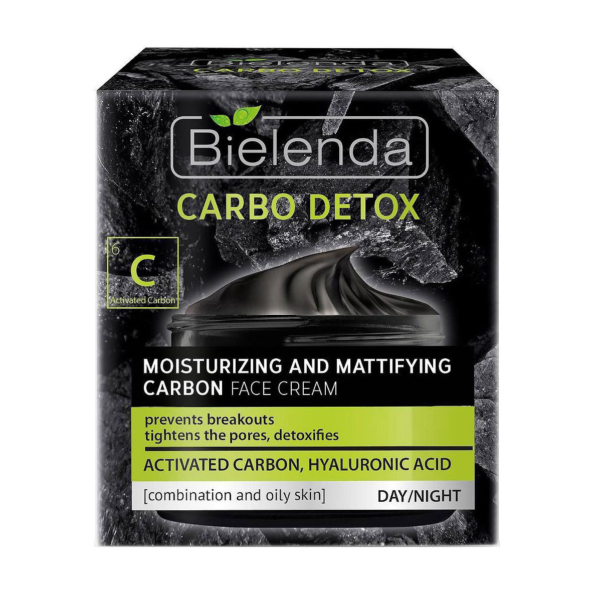 

Уцінка! Матуючий крем для обличчя Bielenda Carbo Detox з вугіллям, для жирної та комбінованої шкіри, 50 мл