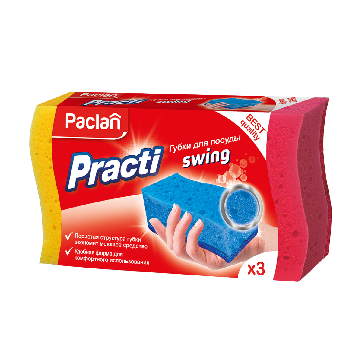 

Губки кухонні Paclan Practi Swing, 3 шт